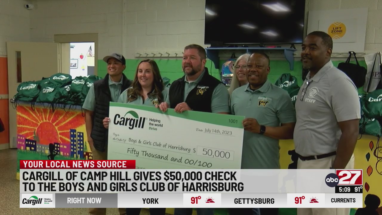 Cargill of Camp Hill donates 50,000 to the Boys and Girls Club of