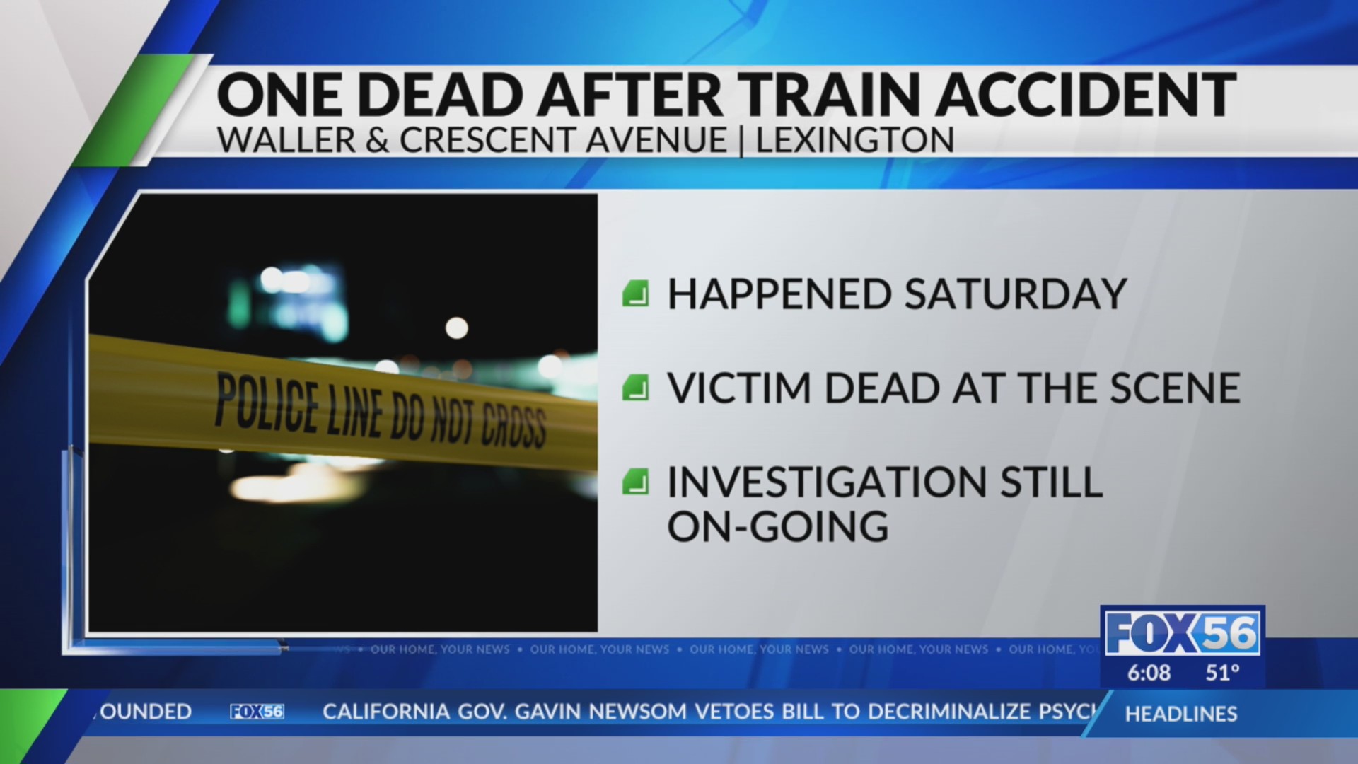 Lexington pedestrian hit and killed by a train – FOX 56 News