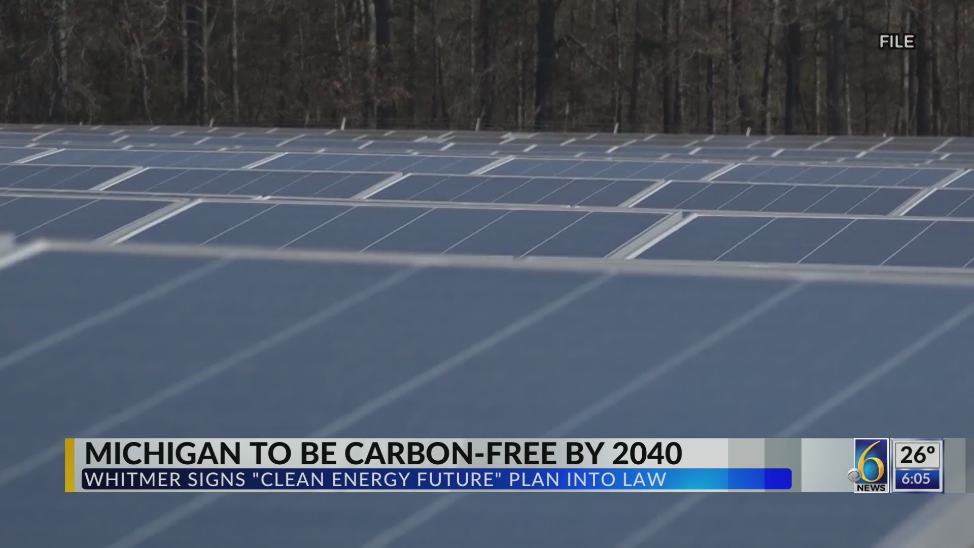 Michigan to be carbon-free by 2040 – WLNS 6 News