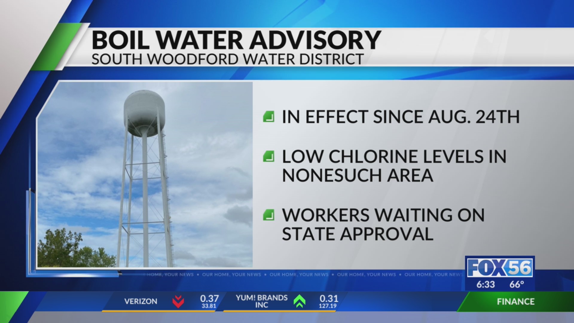 Boil Water Advisory in effect for Woodford County – FOX 56 News