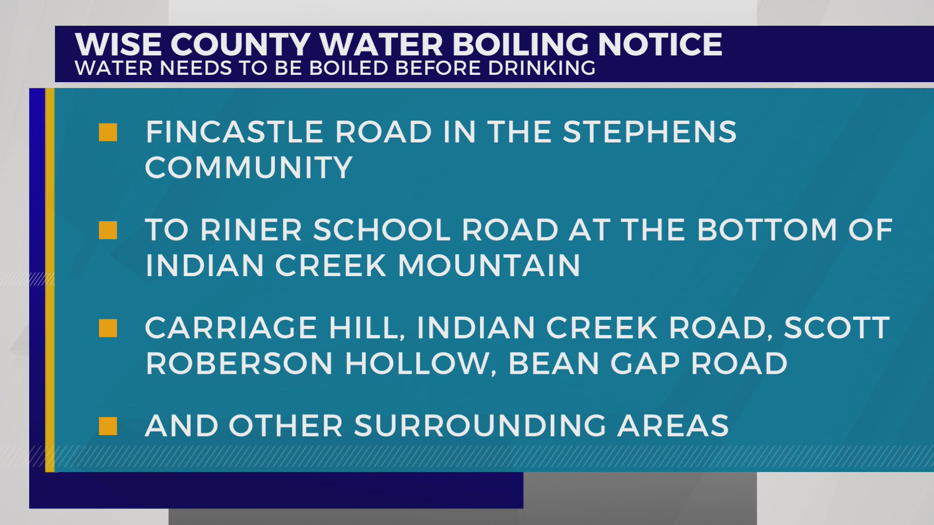 Wise County PSA issues boil water notice WJHL TriCities News & Weather