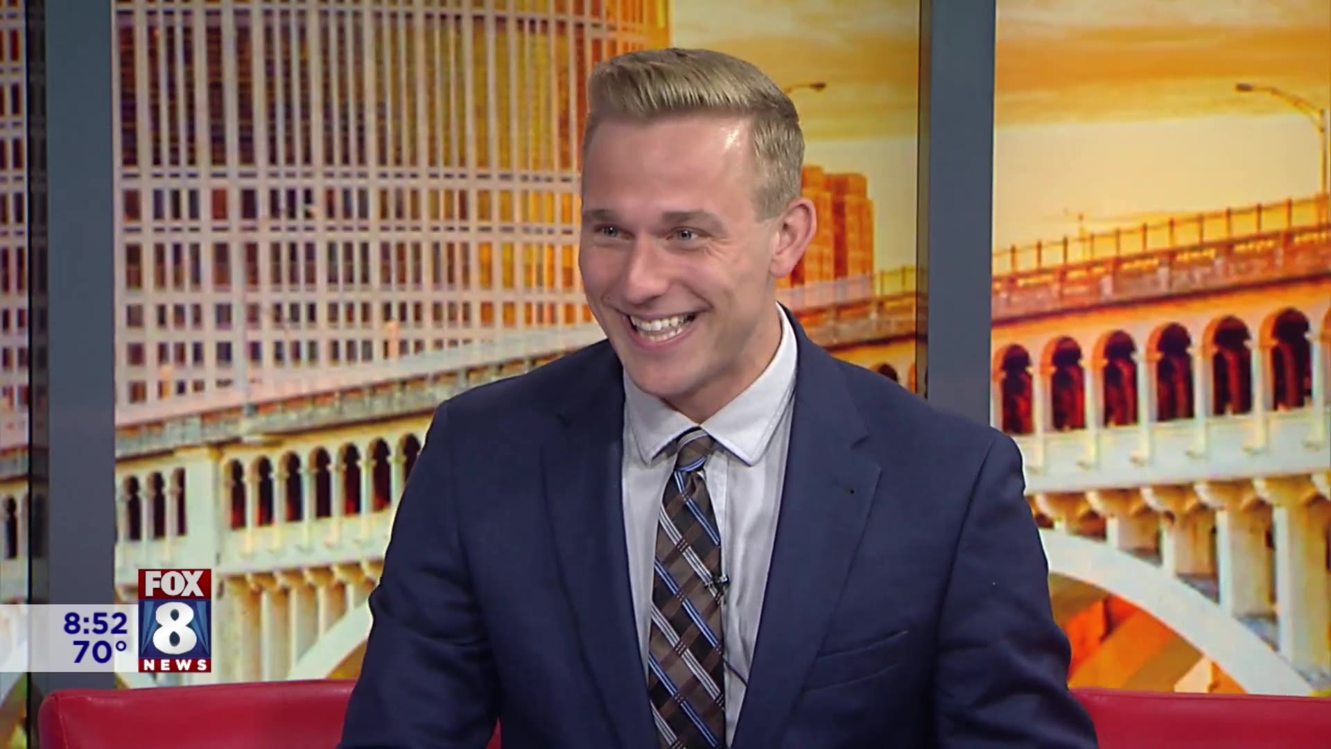 Brad Hamilton gets a lively from Fox 8 Morning Show team Fox