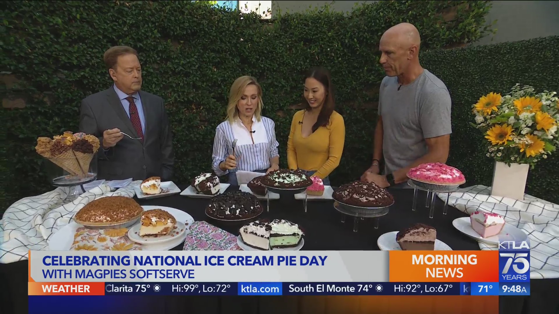 Celebrating National Ice Cream Pie Day with Magpies Softserve KTLA