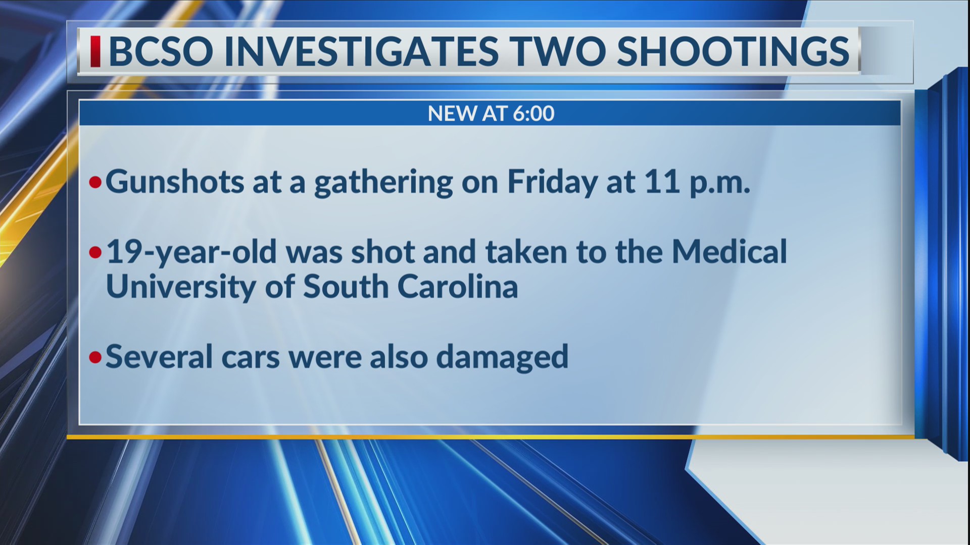 BCSO: 2 teens, child injured in two separate shootings less than 30 ...