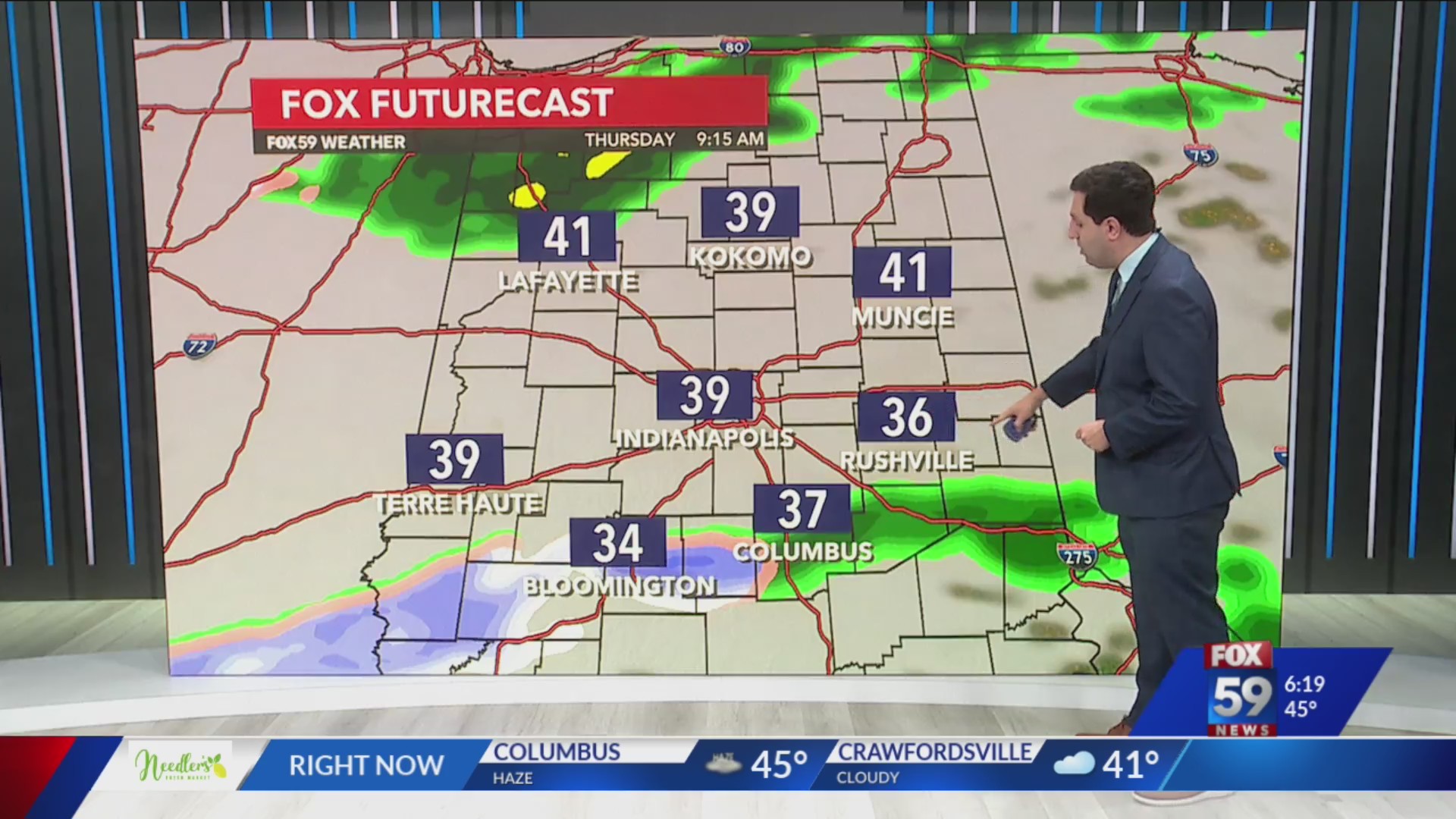 Rain to potentially mix with snow at times through Friday – Fox 59