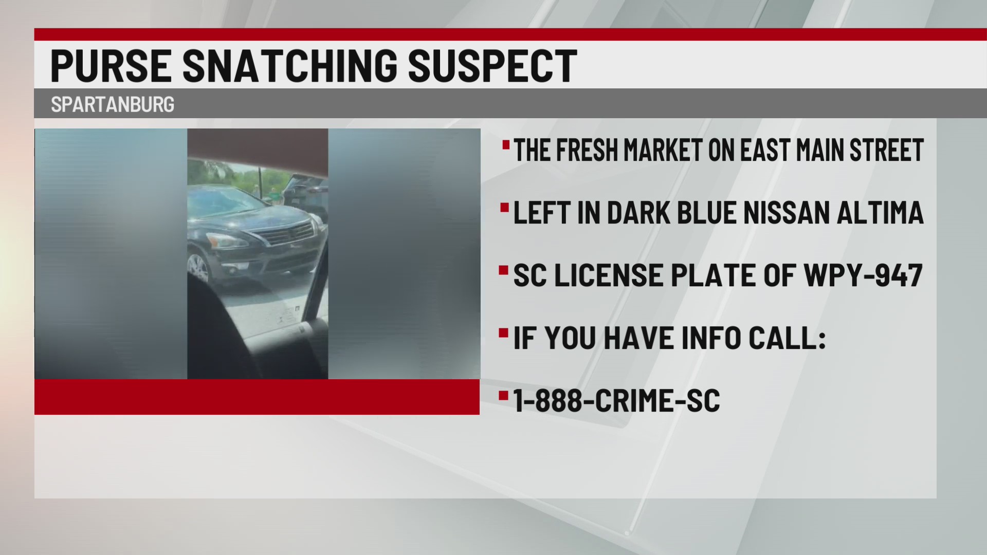 Officers respond to purse snatching robbery in Spartanburg – WSPA 7NEWS