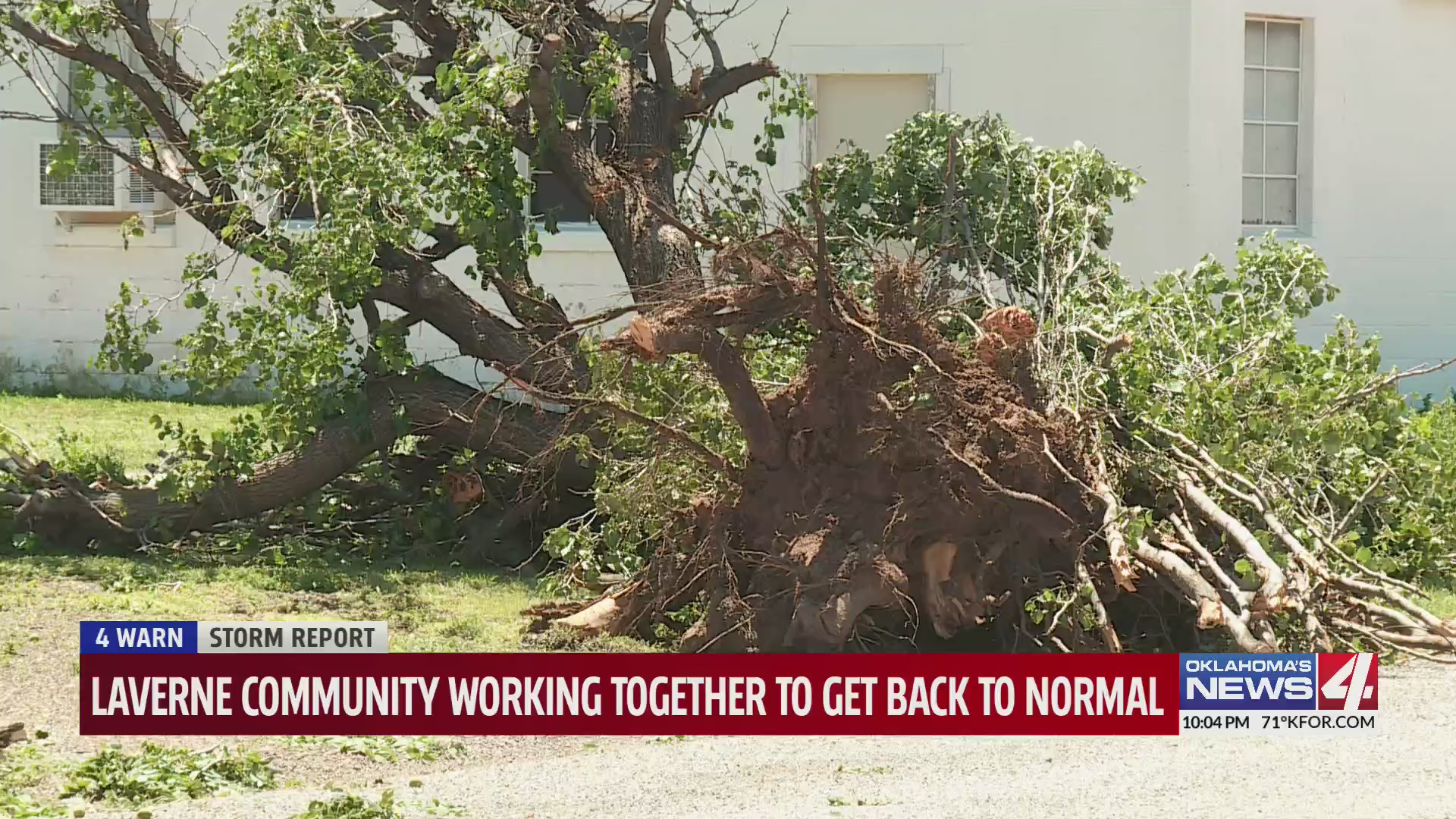 Laverne community working together to clean up storm damage