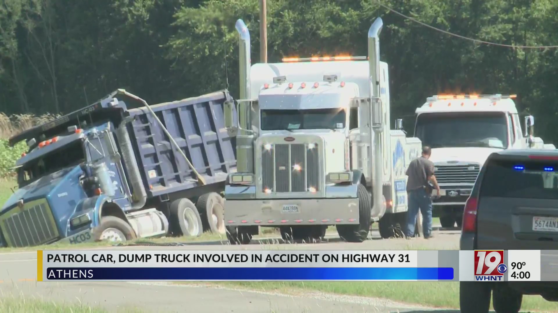 One Injured After Dump Truck Hits Athens Police Car | June 26, 2023 ...