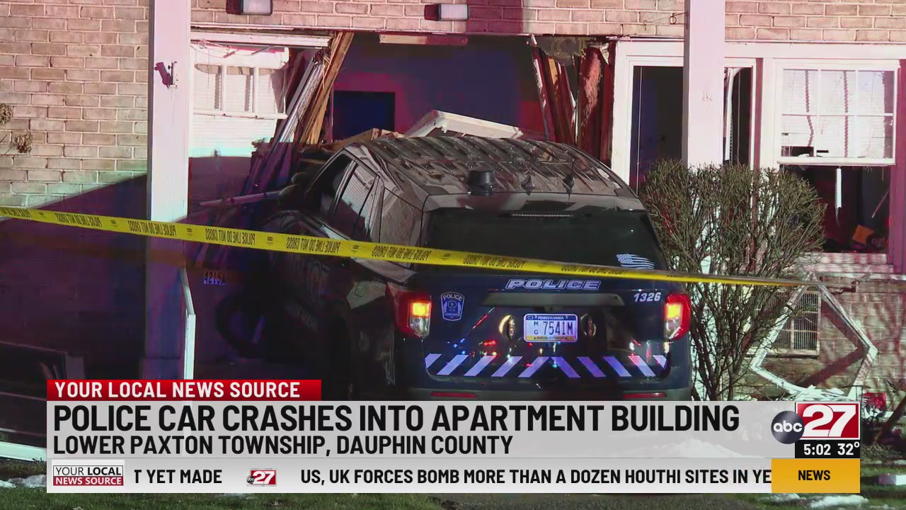 Police car crashes into apartment building – ABC27
