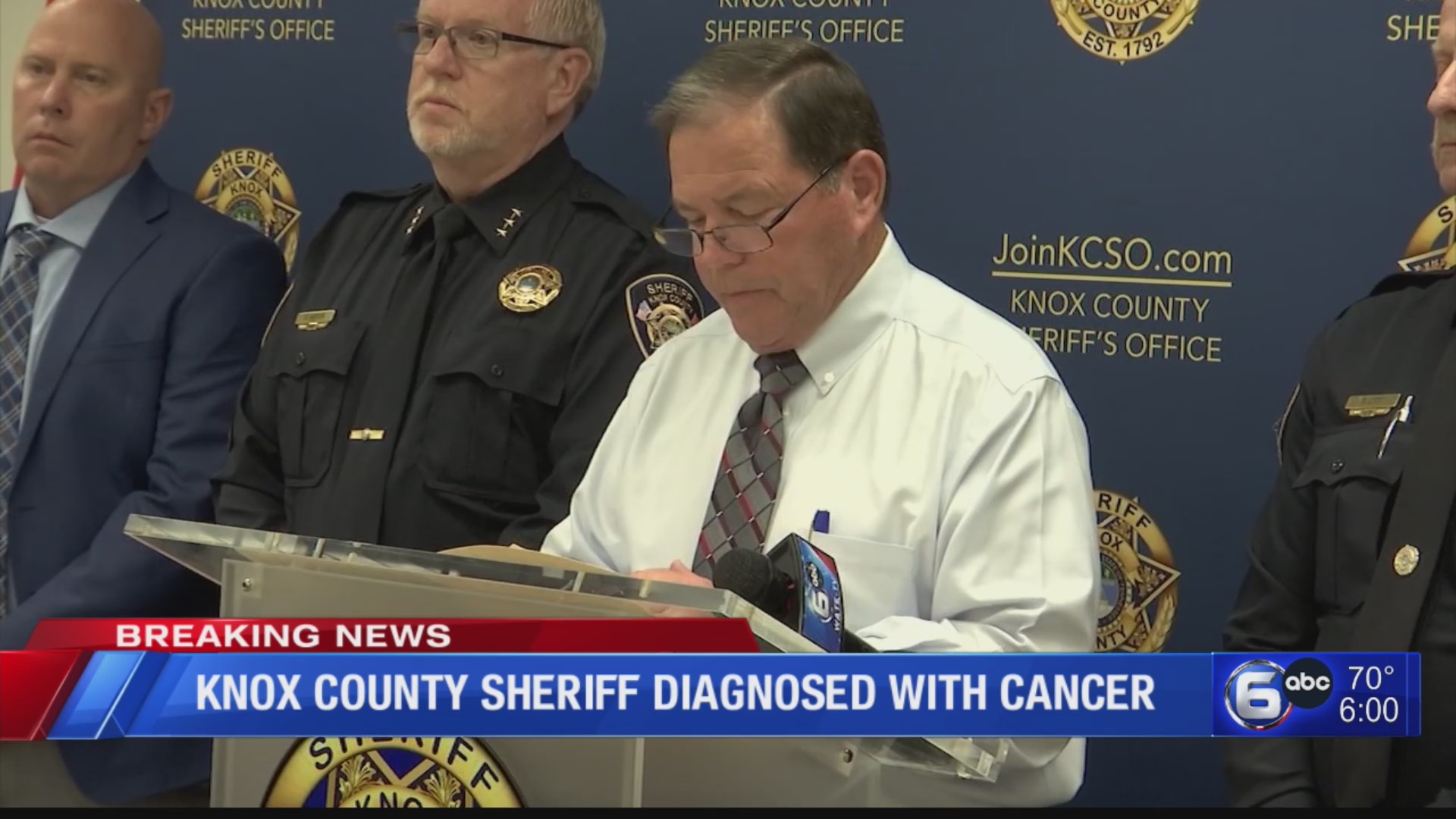 Knox County Sheriff announces cancer diagnosis – WATE 6 On Your Side