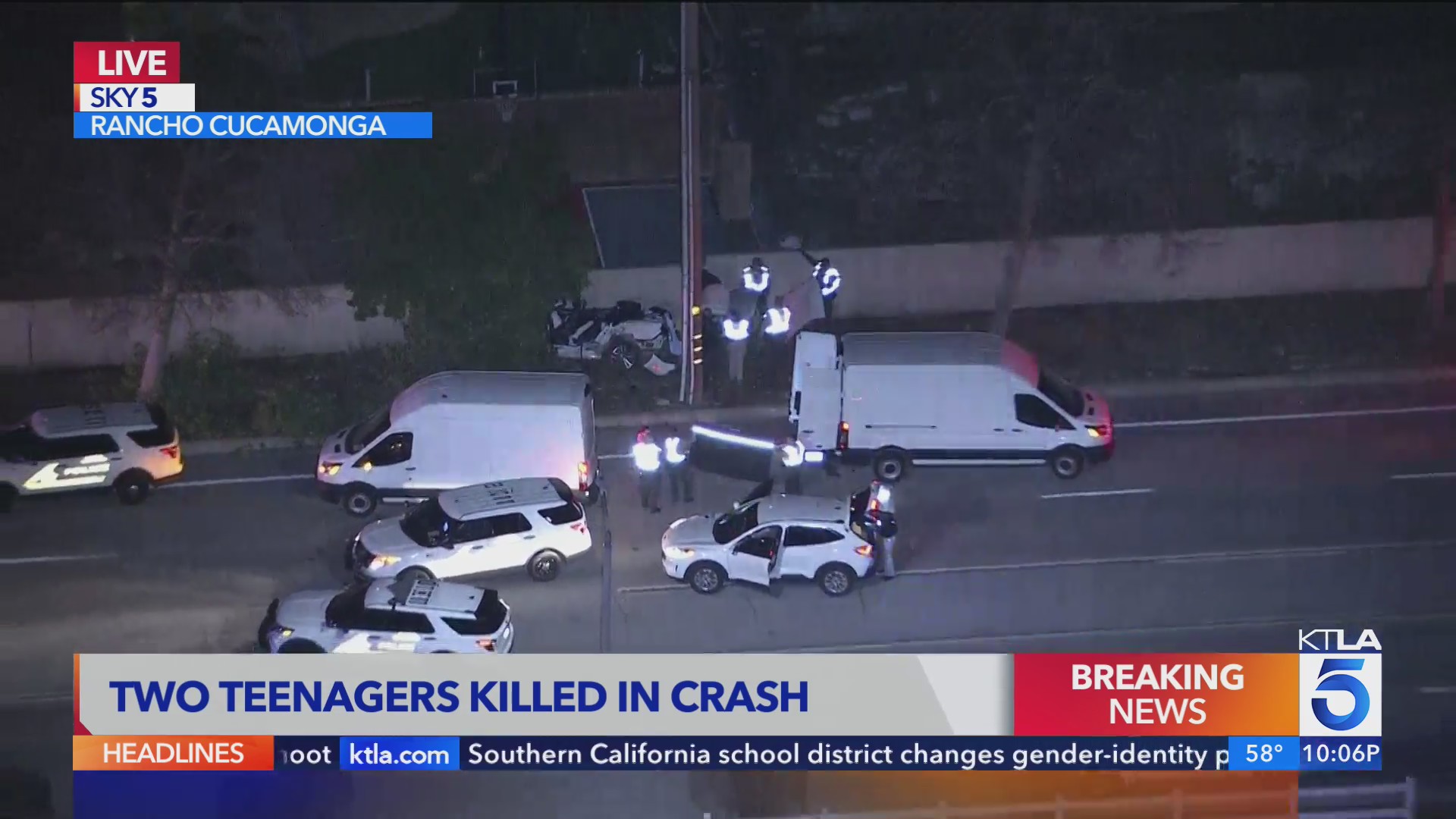 Two teens killed in Rancho Cucamonga crash