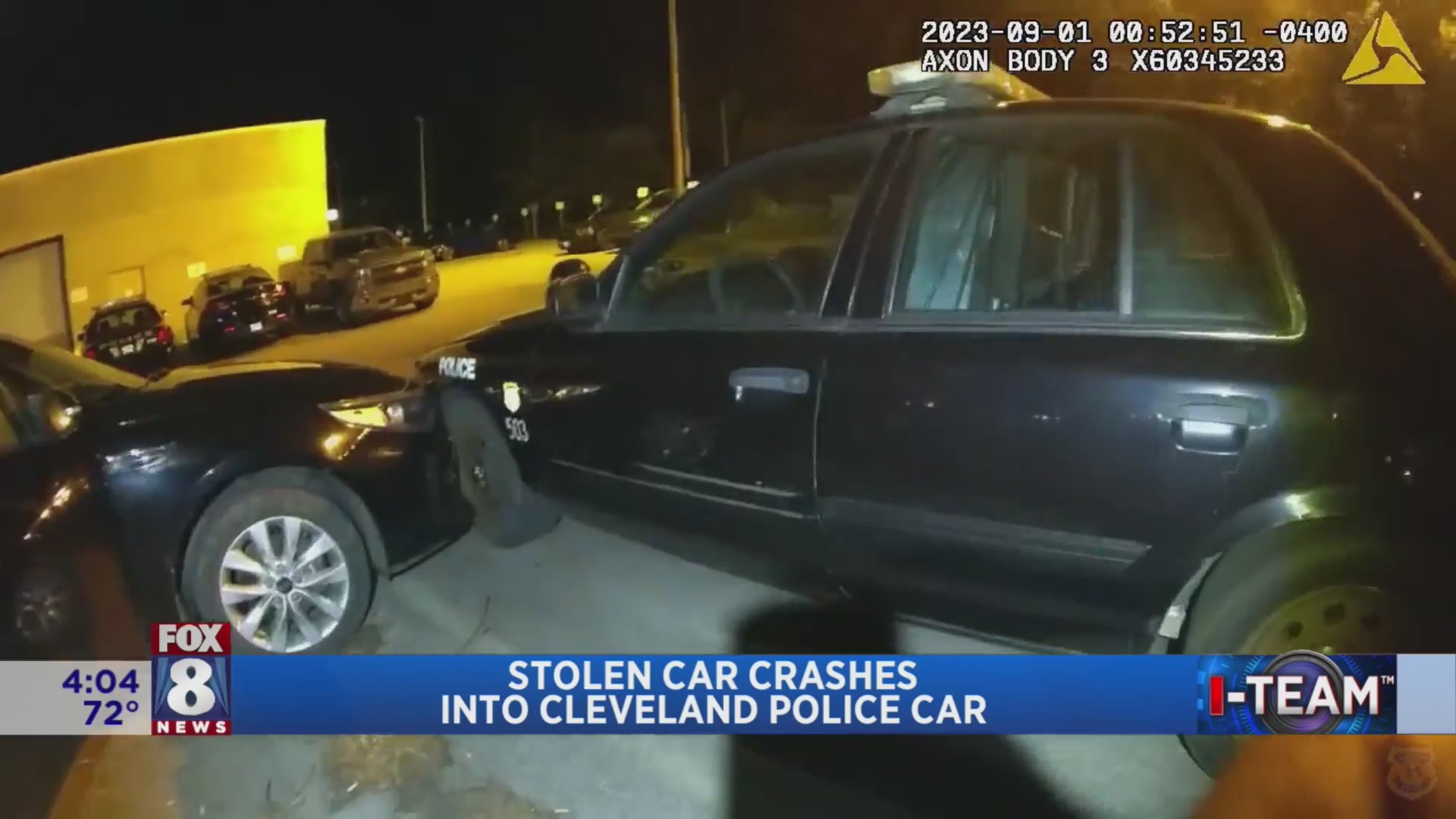 Stolen car chaos outside Cleveland Police station – Fox 8 Cleveland WJW