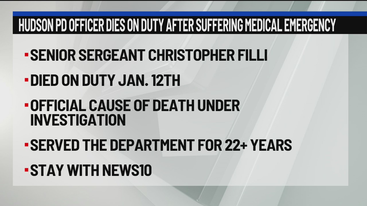 Hudson PD officer dies on duty after suffering medical emergency ...