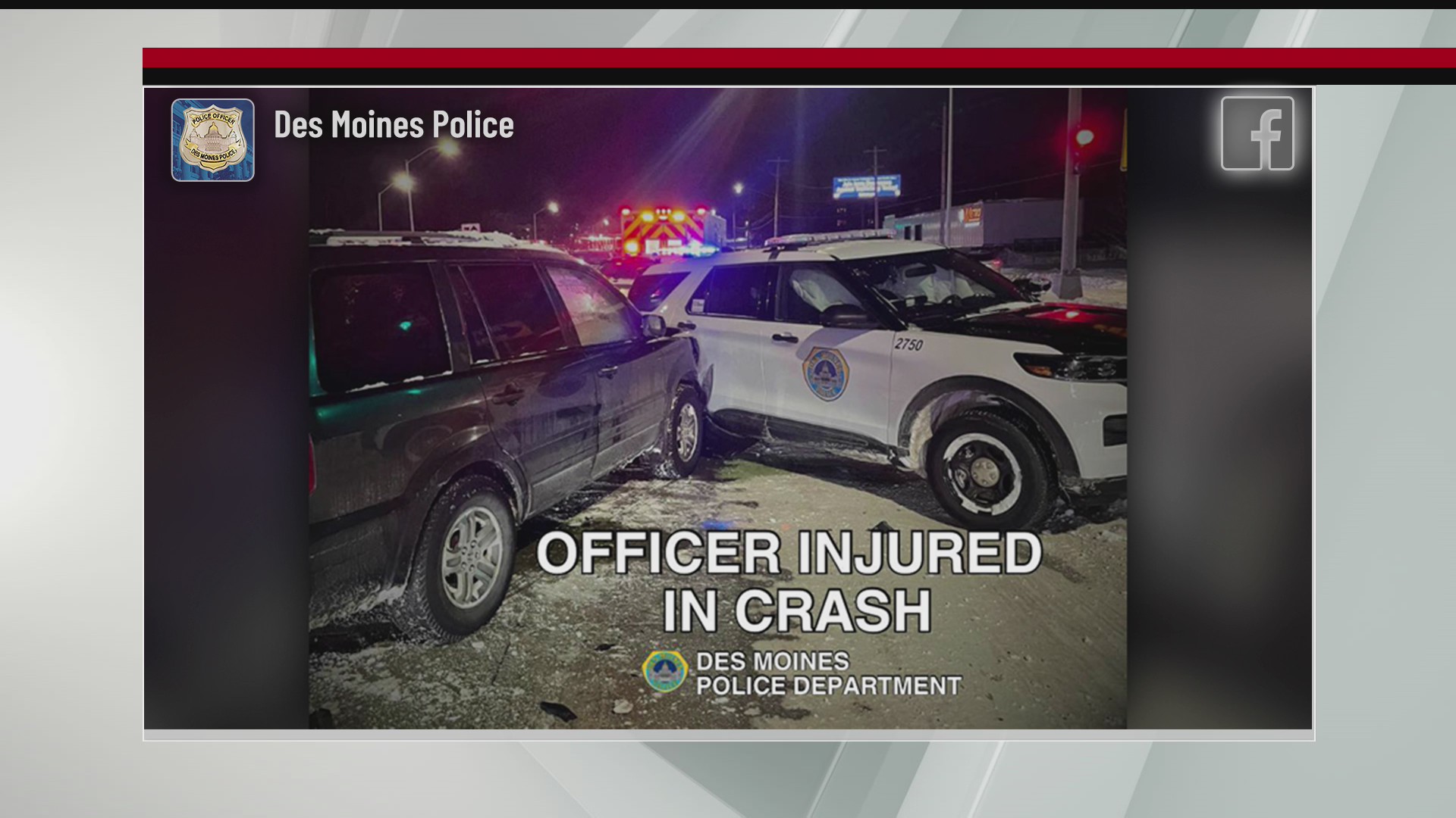Des Moines Police officer injured in crash on east side – who13.com