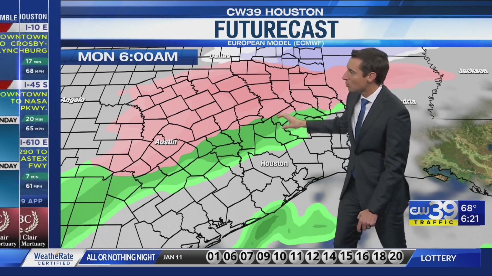 Arctic blast timeline and where freezing rain is possible – CW39 Houston