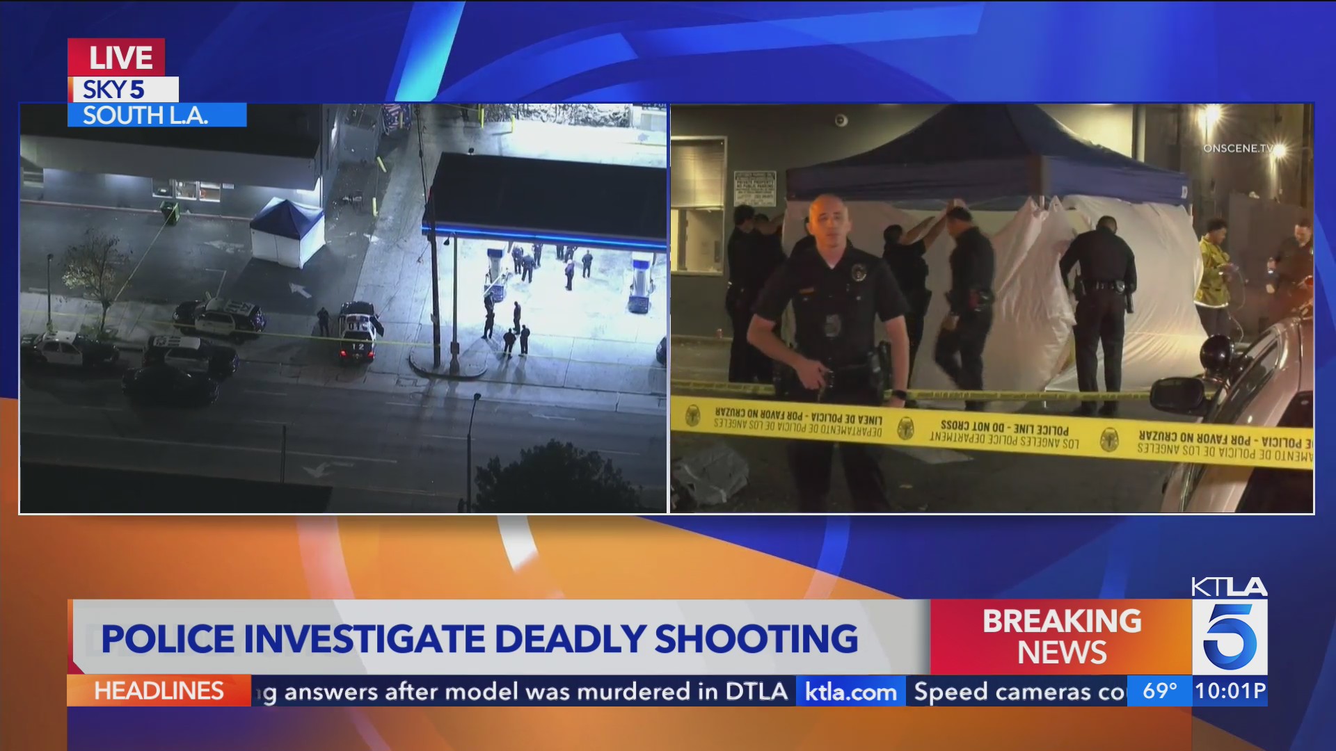 1 killed, another hospitalized in South Los Angeles shooting – KTLA