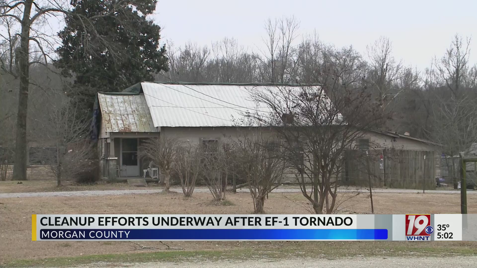 Cleanup Efforts Underway After EF-1 Tornado — 5 p.m. – WHNT.com