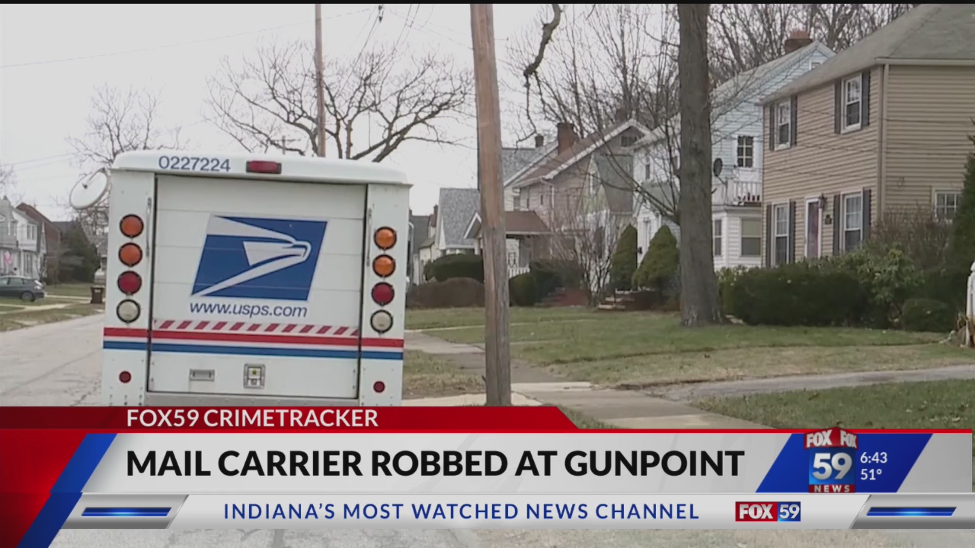 USPS offering $50,000 reward for info on mail carrier robbery – Fox 59