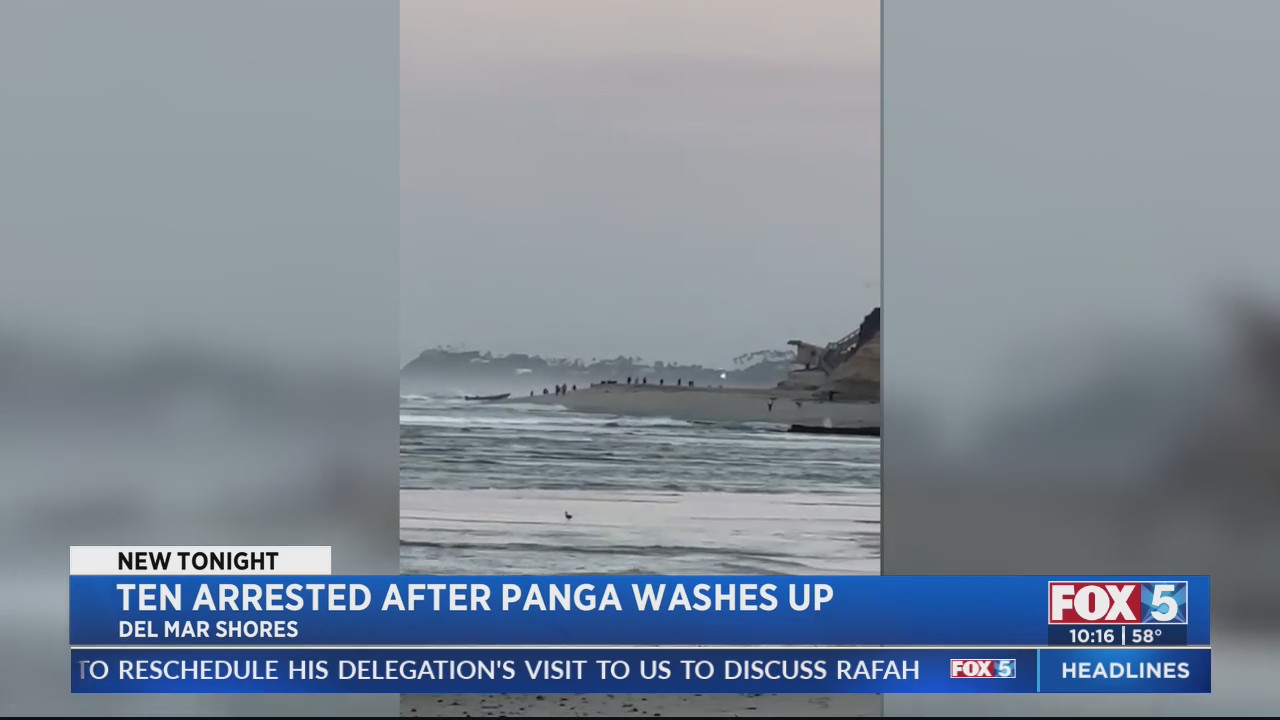 Ten arrested after panga washes up – FOX 5 San Diego & KUSI News