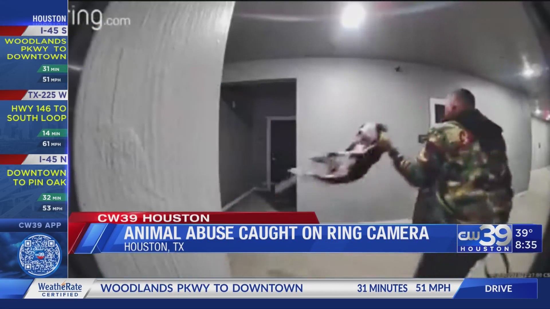 Animal abuse caught on Ring camera CW39 Houston