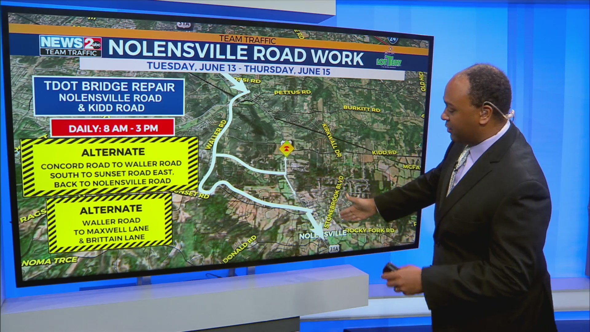 Nolensville Road to be closed for road work WKRN News 2