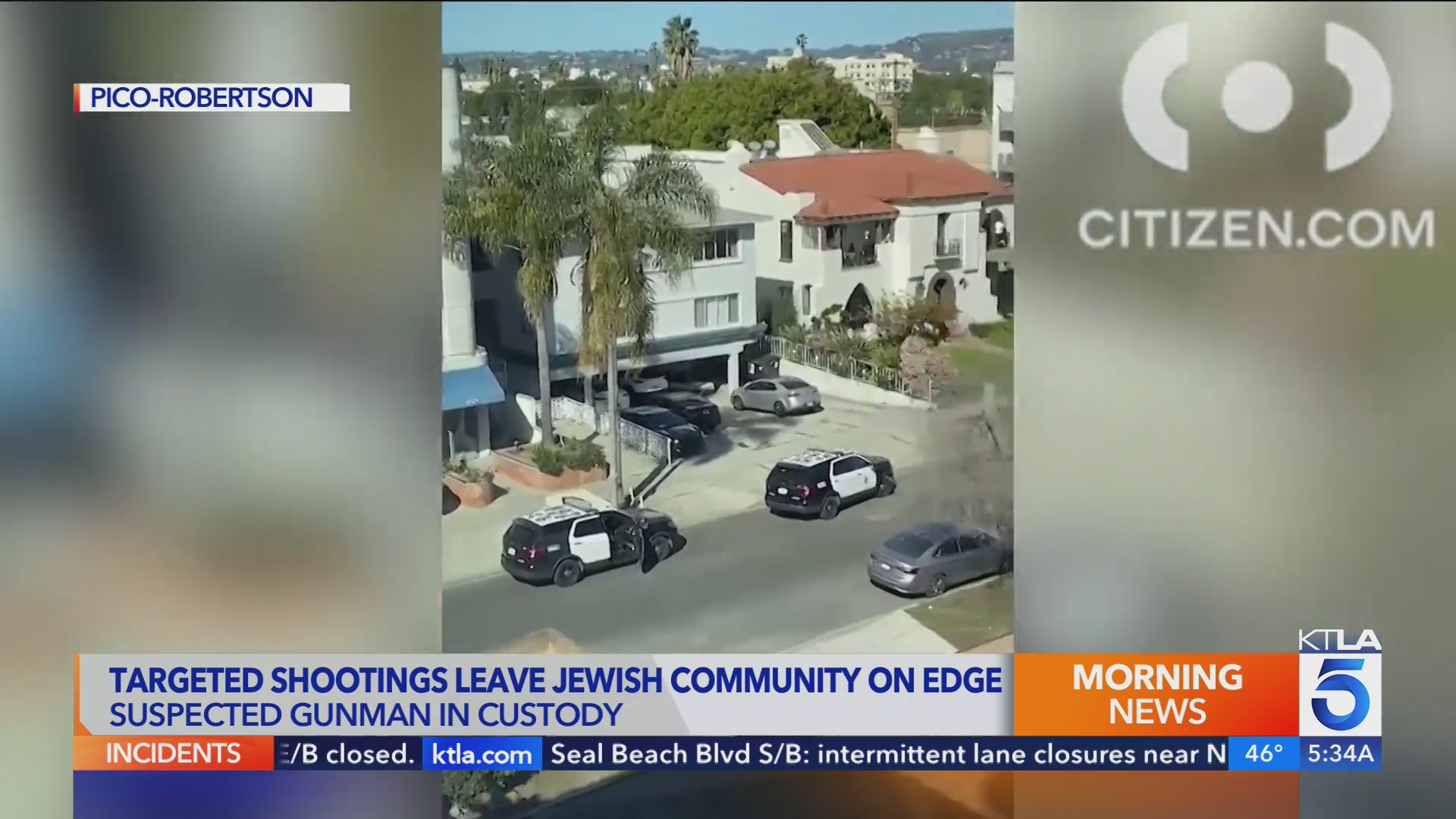 Suspect in custody after 2 Orthodox Jews shot outside synagogues in Los ...