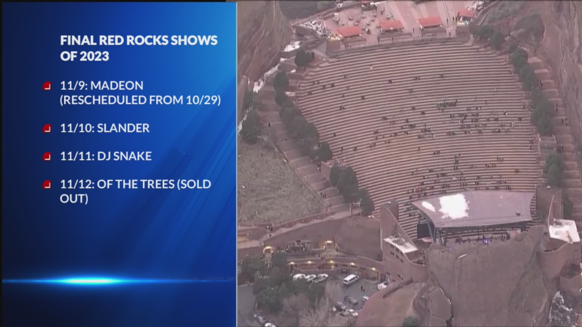 Last weekend of Red Rocks shows for 2023 season – FOX31 Denver