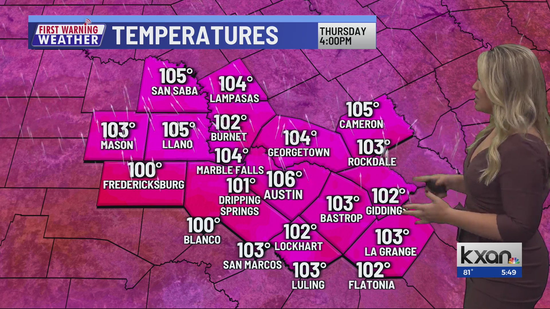 First Warning Weather with Kristen Currie KXAN Austin
