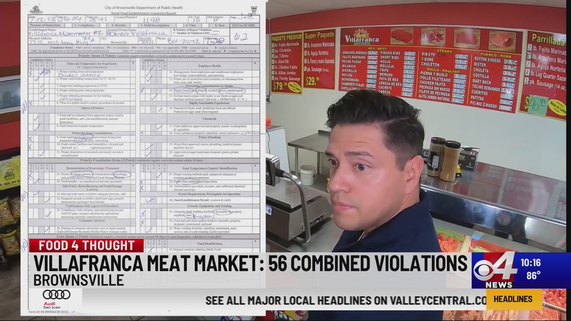 Villafranca Meat Market Brownsville KVEOTV