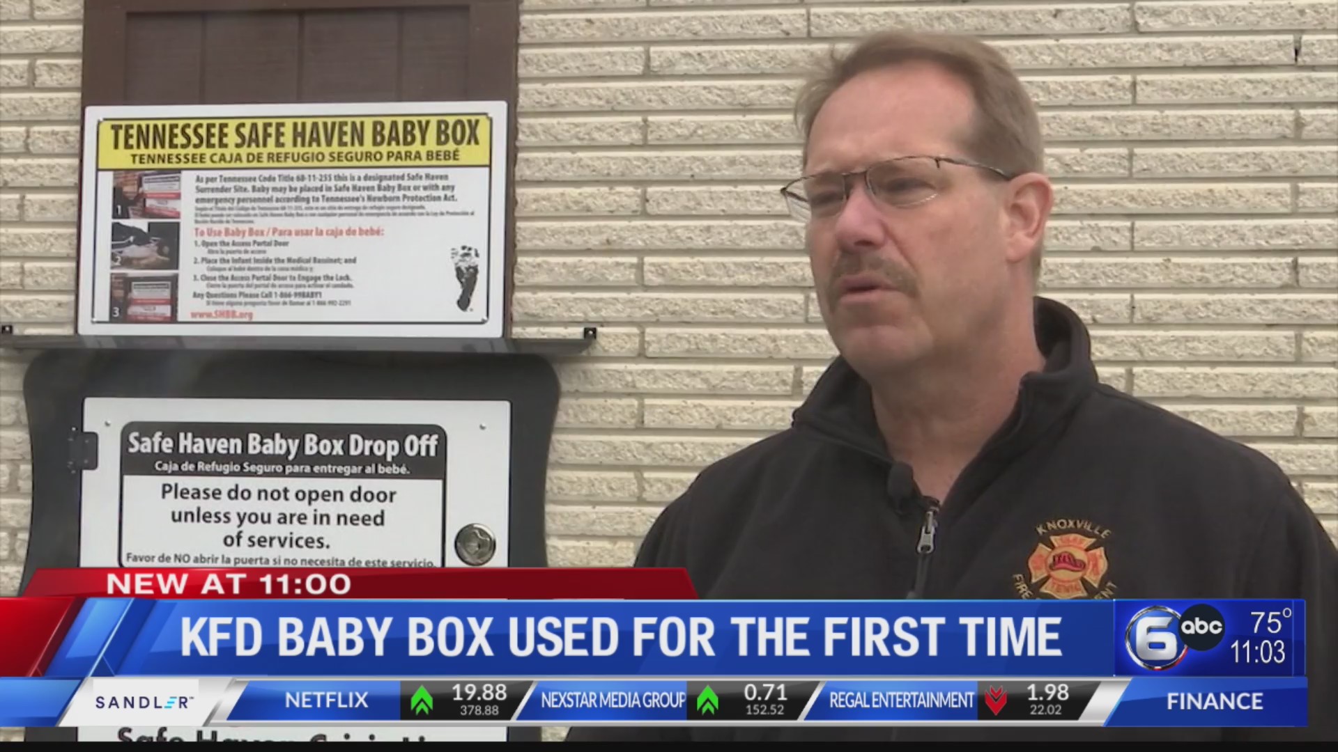 Knoxville Fire says baby placed in safe haven box 30 minutes after