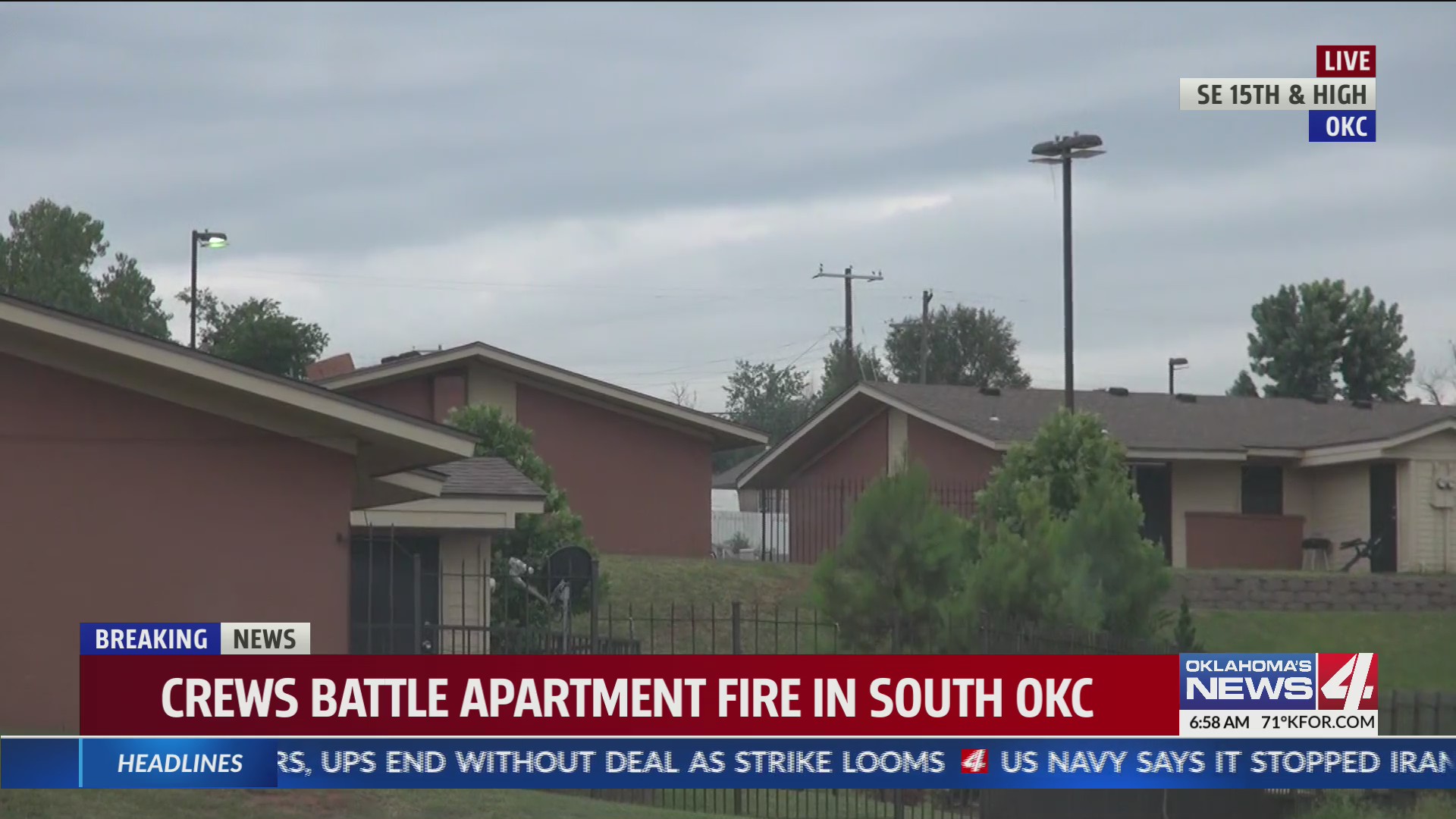 Crews battle apartment fire in south OKC – KFOR.com Oklahoma City