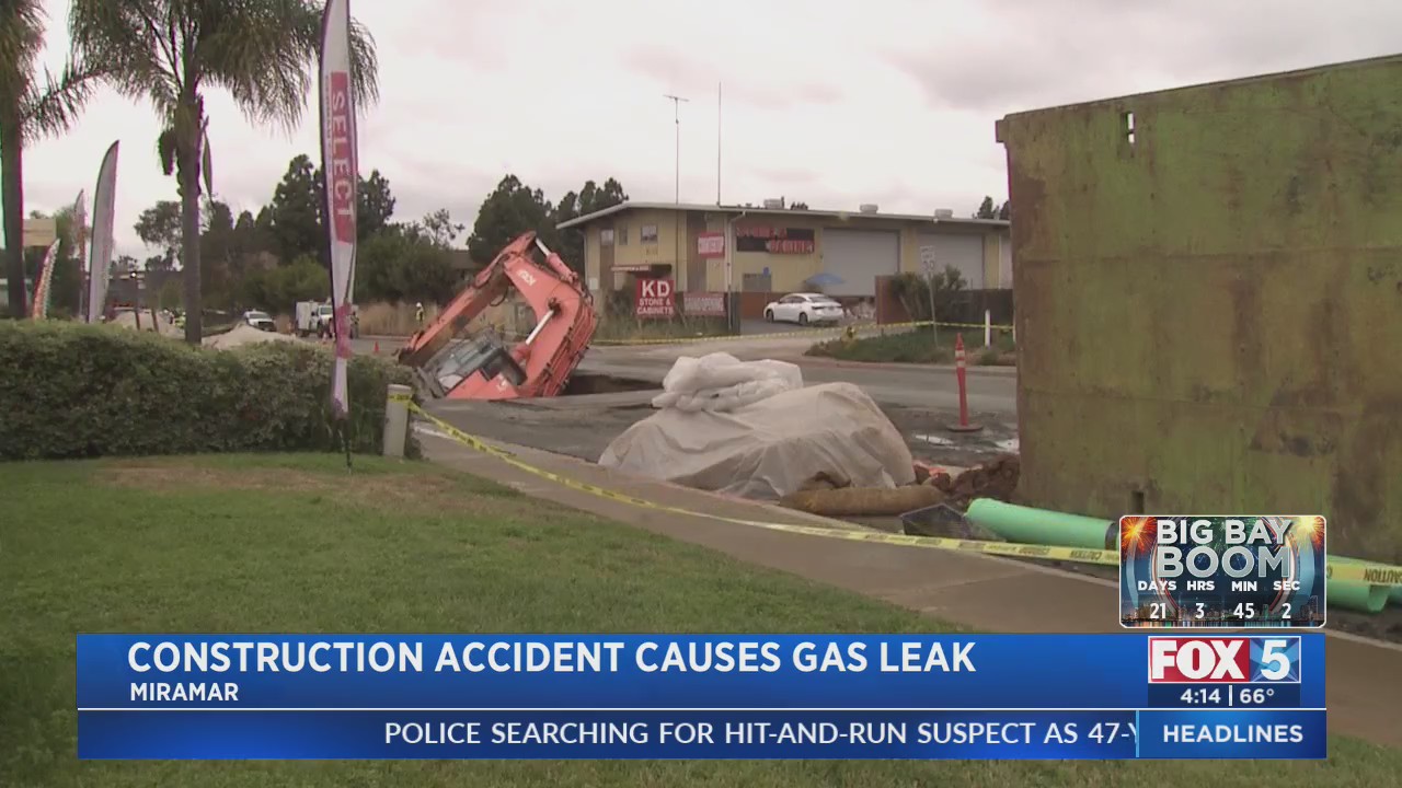 Construction Accident Causes Gas Leak – FOX 5 San Diego & KUSI News