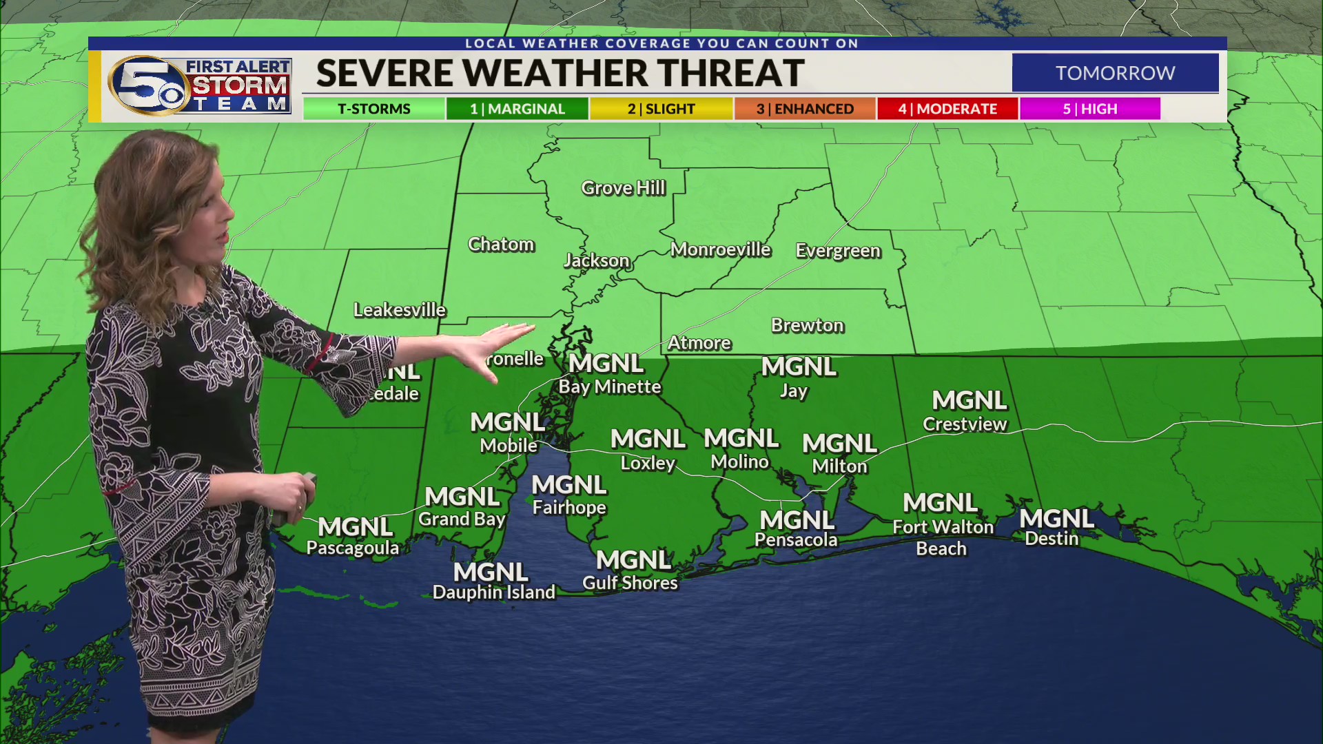 Cloudy, Warm With A Few Showers Today, Weather Aware Tomorrow – WKRG News 5