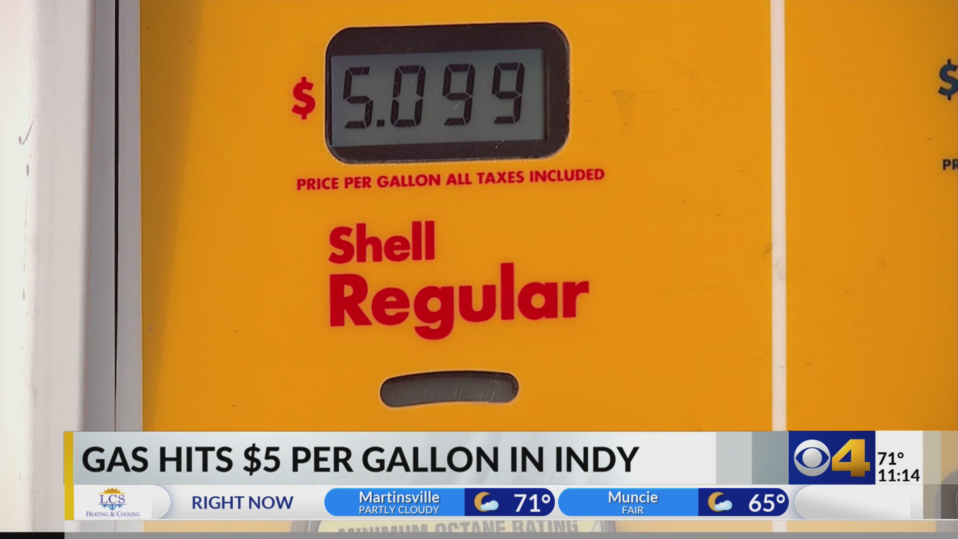 Gas reaches 5 a gallon at certain Indy gas stations WTTV CBS4Indy