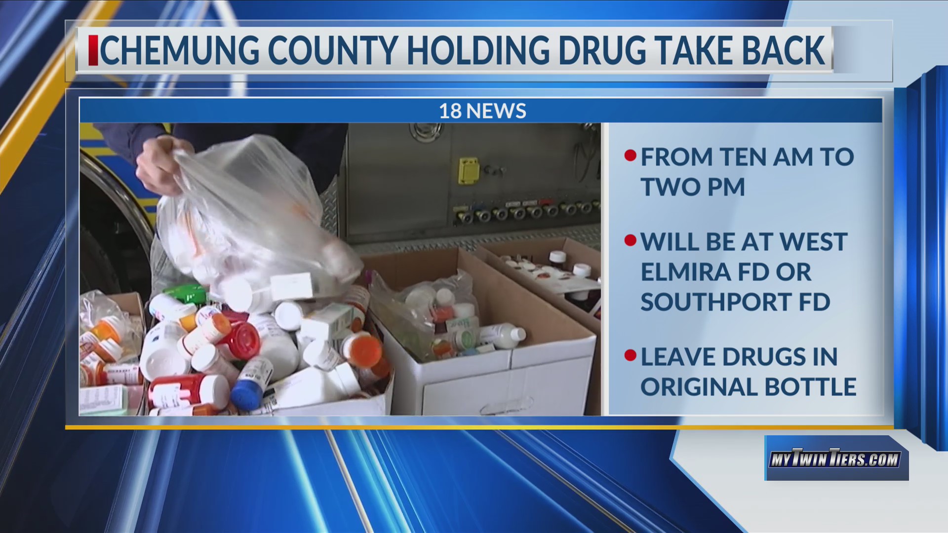 Prescription drug dropoff to take place in Chemung County WETM
