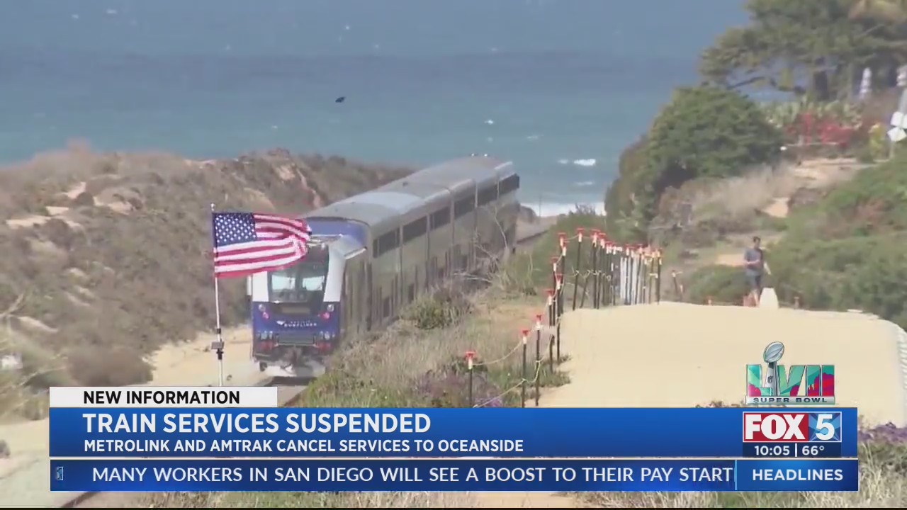 Train Service Between San Diego County, Orange County Suspended – FOX 5 ...