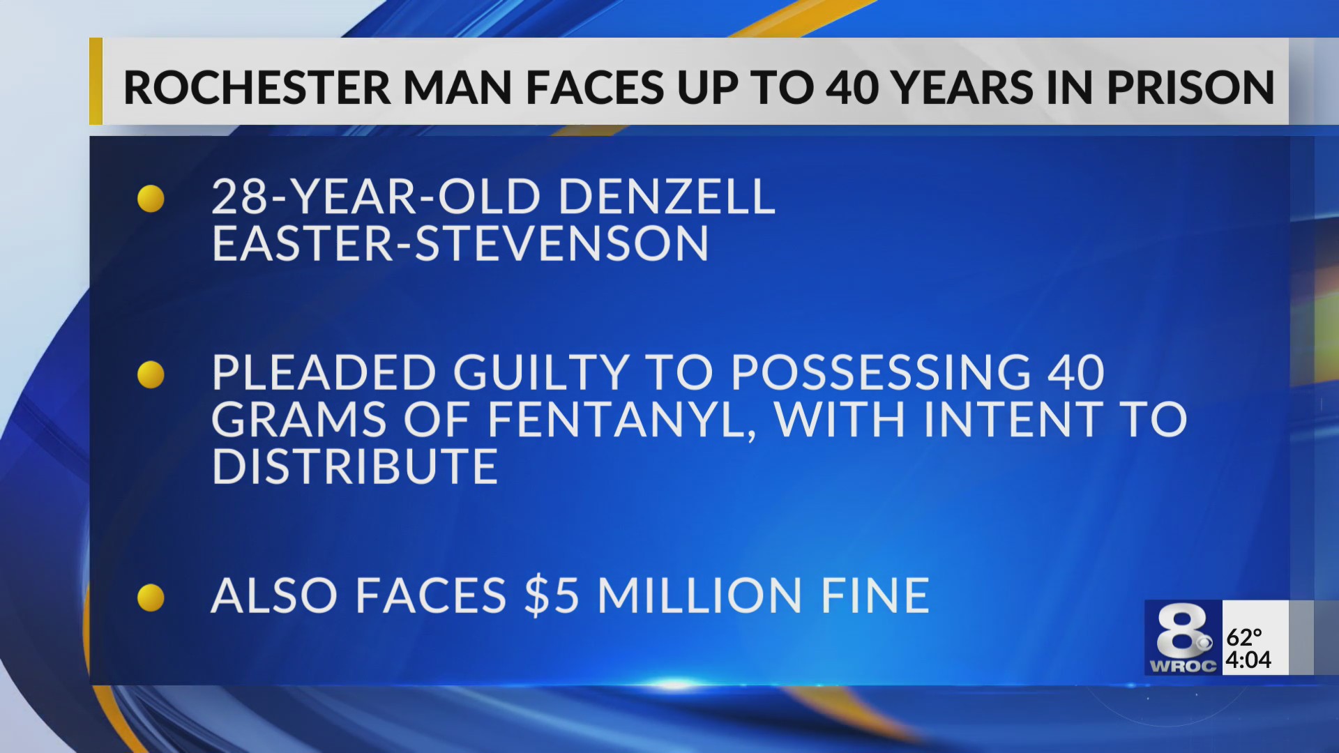 Rochester man faces up to 40 years in prison for fentanyl charge ...