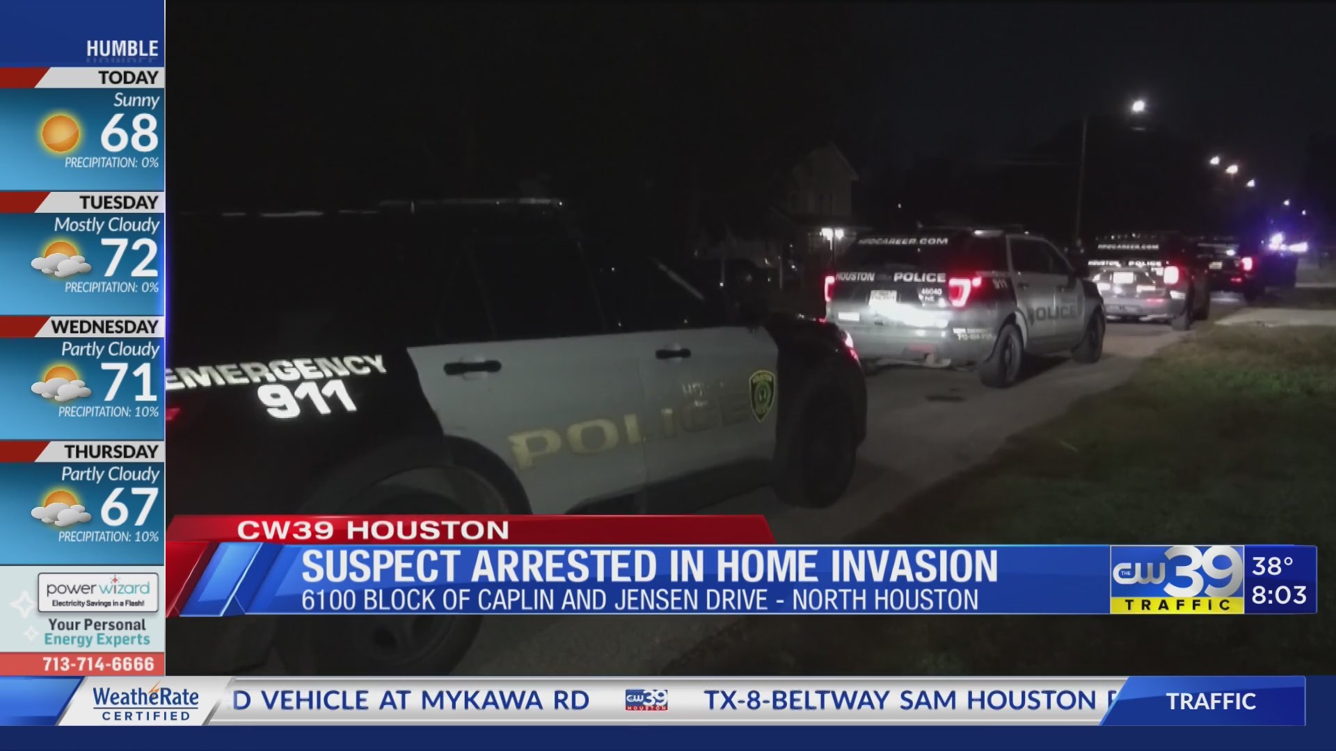 Suspect arrested in home invasion – CW39 Houston