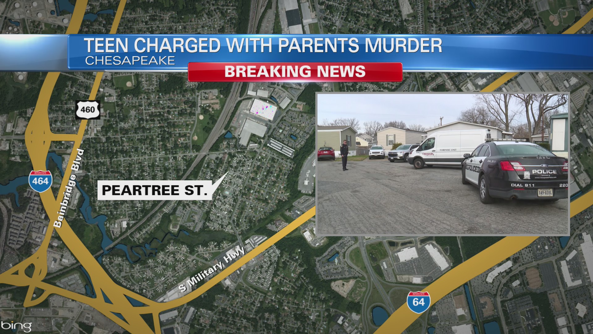 Police 15yearold killed adoptive parents in Chesapeake