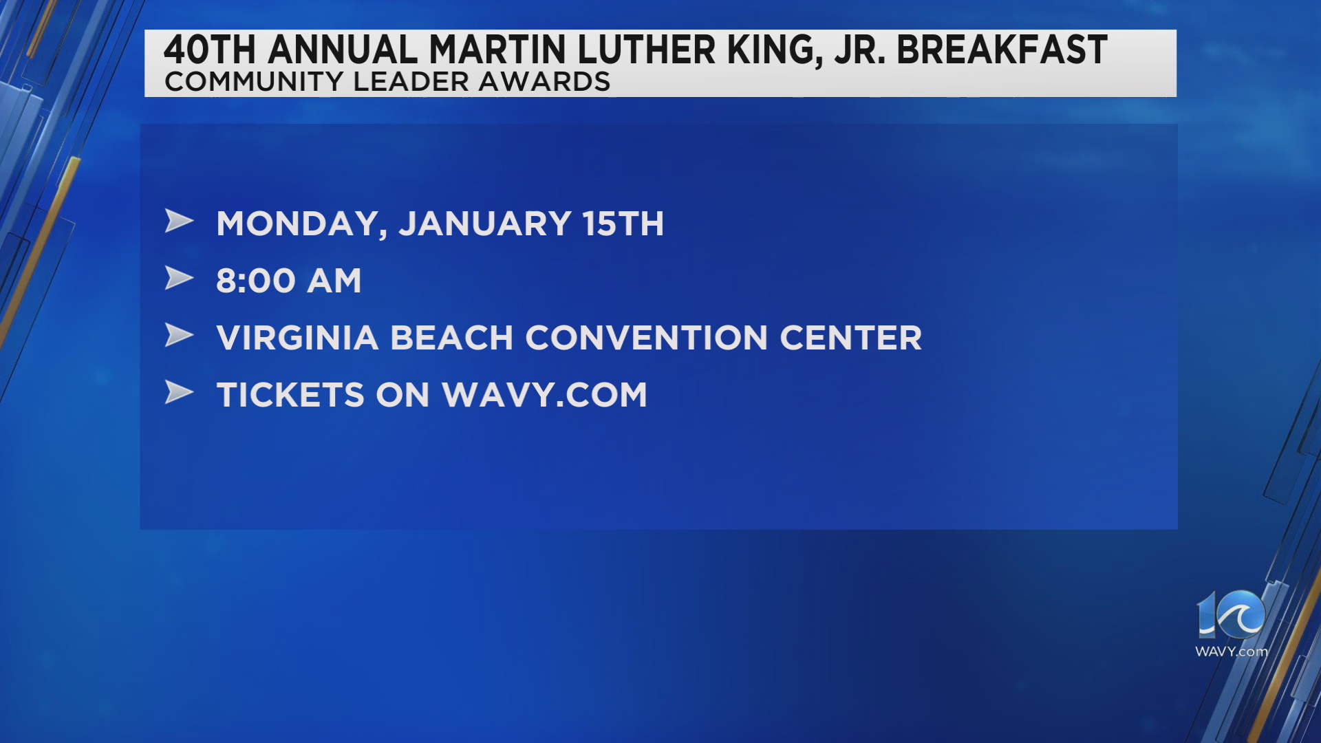 Mlk Breakfast In Norfolk Honors Leaders In The Community Wavy
