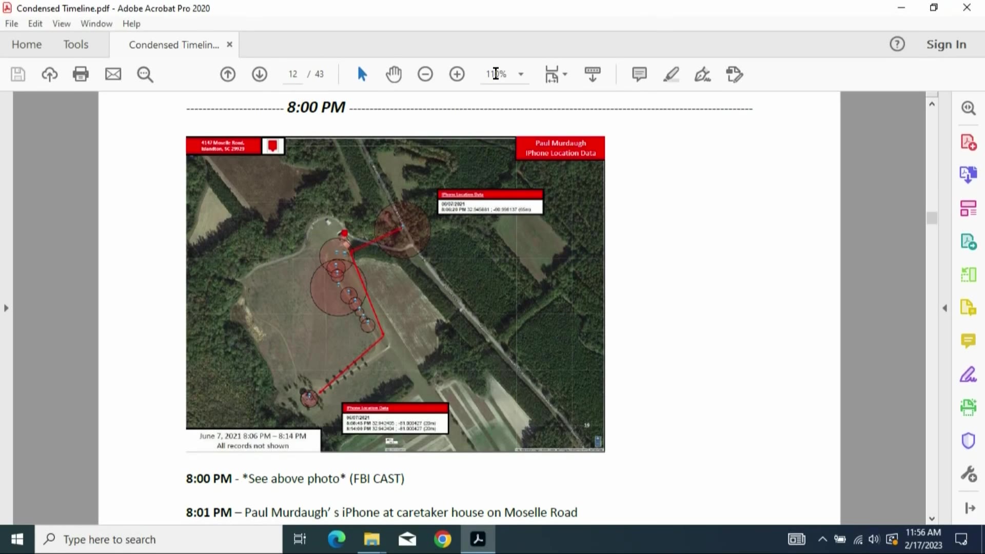 SLED presents timeline, location data in Murdaugh murder trial WJBF