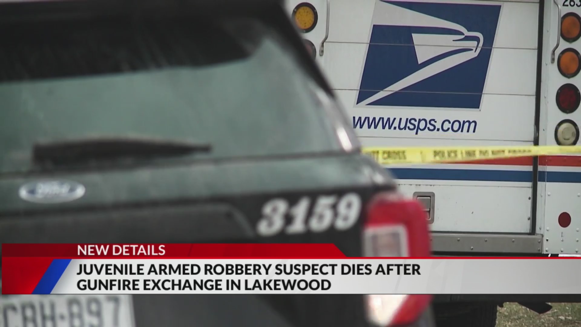 Juvenile armed robbery suspect dies after gunfire exchange in Lakewood ...