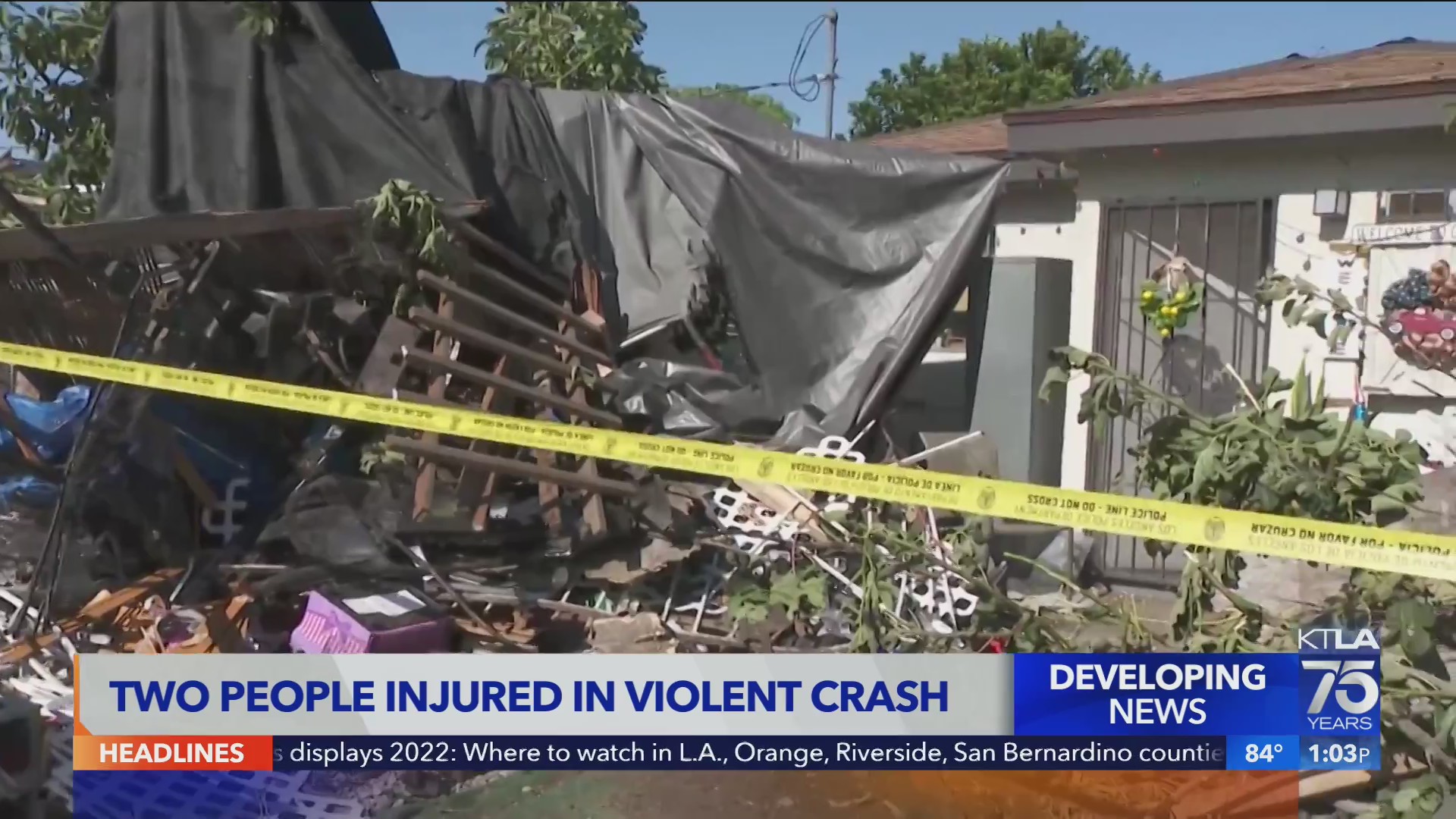 2 injured in violent Watts crash – KTLA