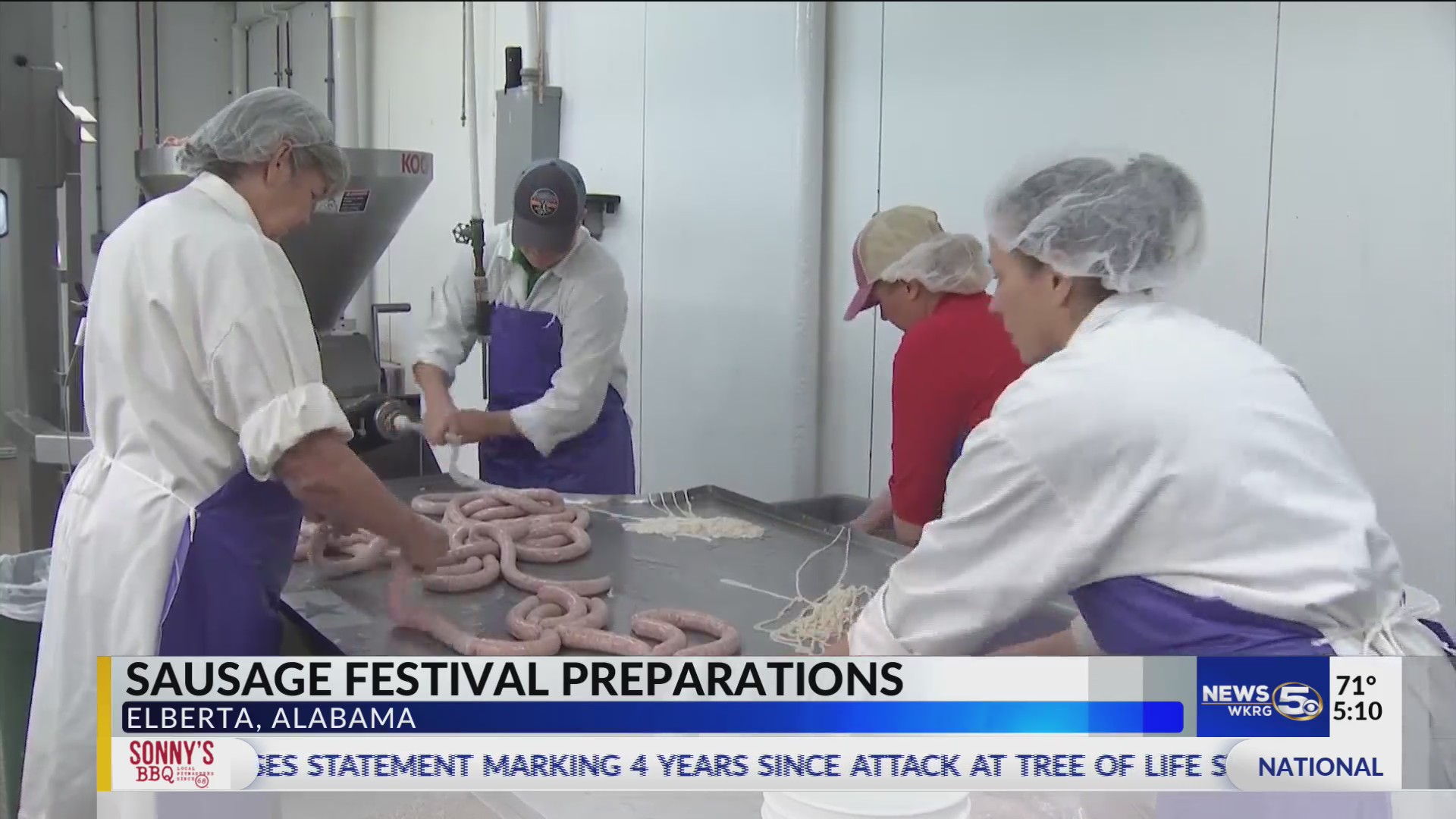 Elberta German Sausage Festival supporting Elberta VFD one link at a