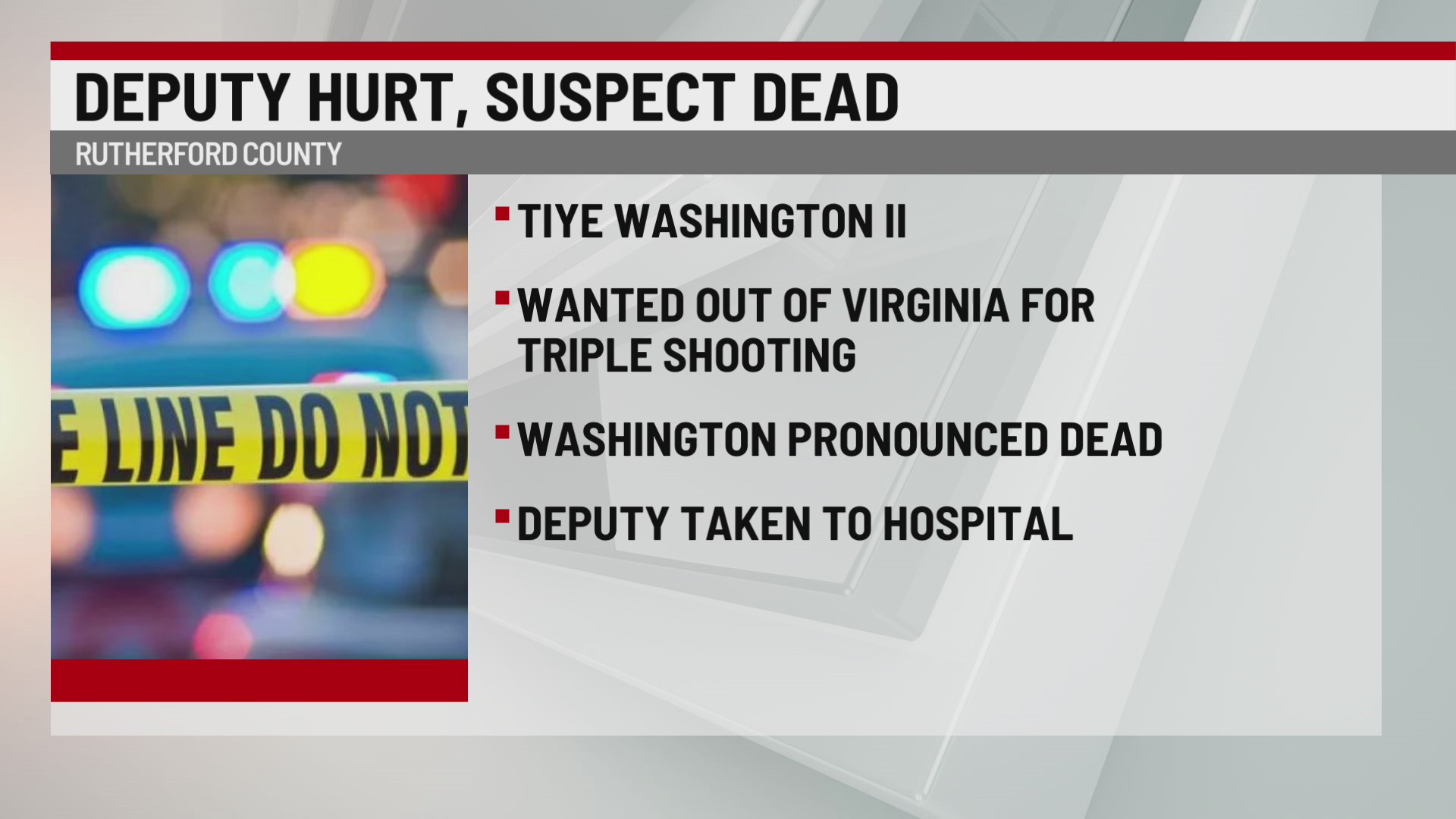 Virginia triple-shooting suspect dead, deputy injured in Rutherford Co ...