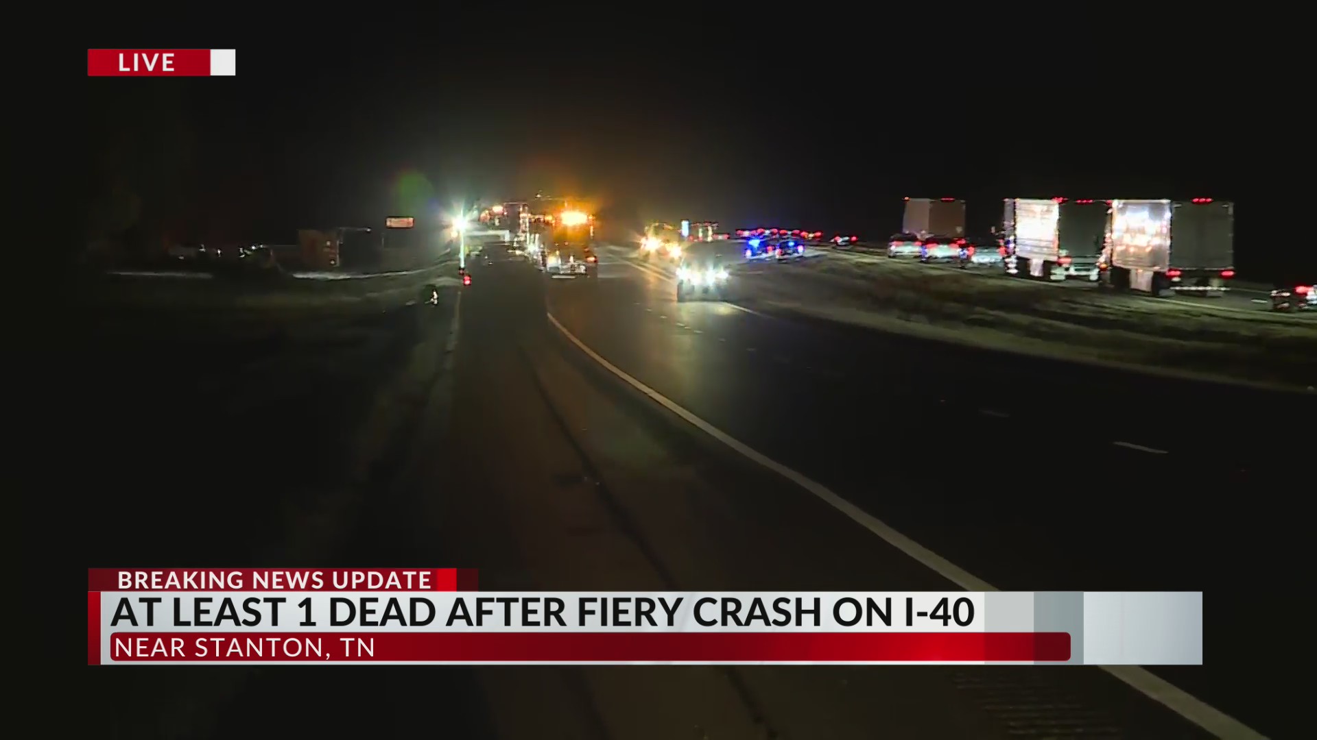 One dead after fiery crash on I-40 in Fayette County – WREG.com