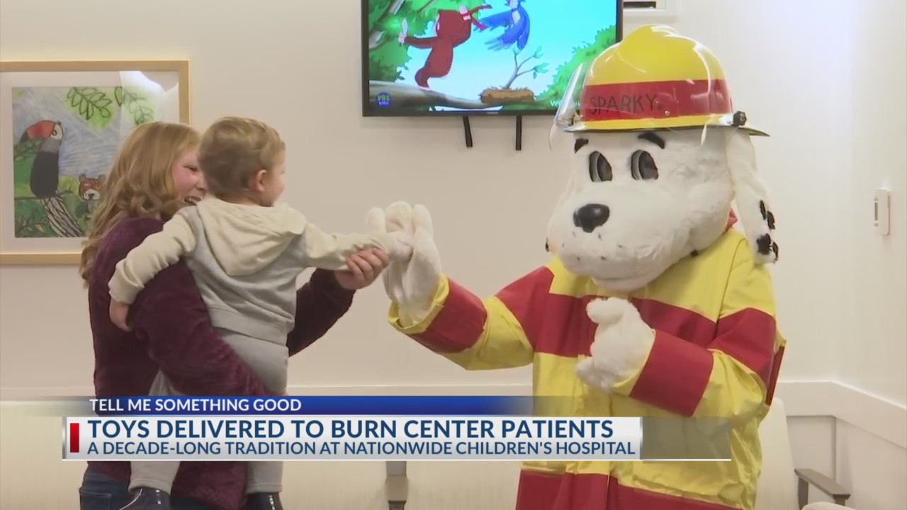 Firefighters bearing gifts visit Nationwide Children’s burn unit NBC4