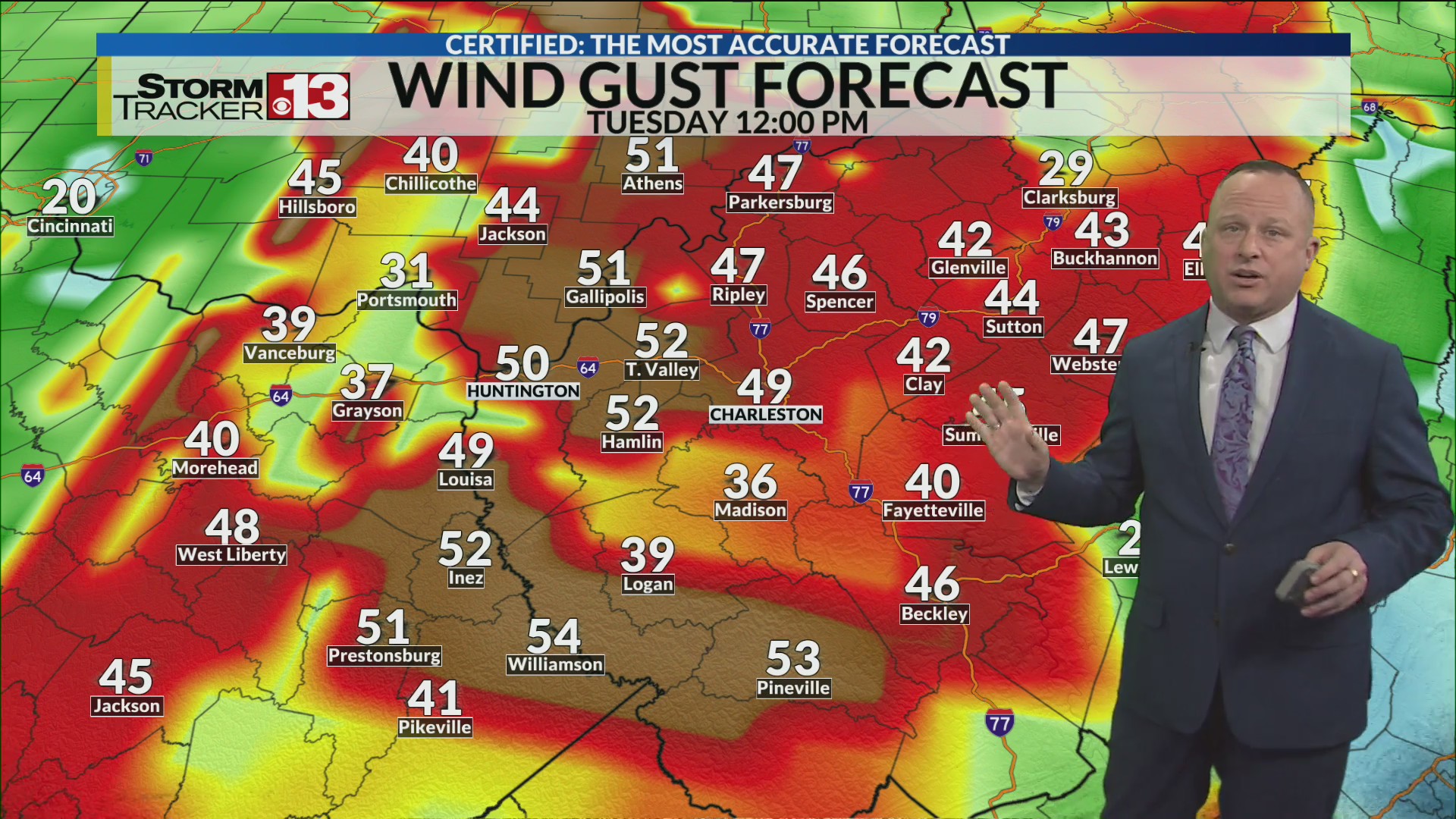 VERY WINDY with heavy rain on Tuesday – WOWK 13 News