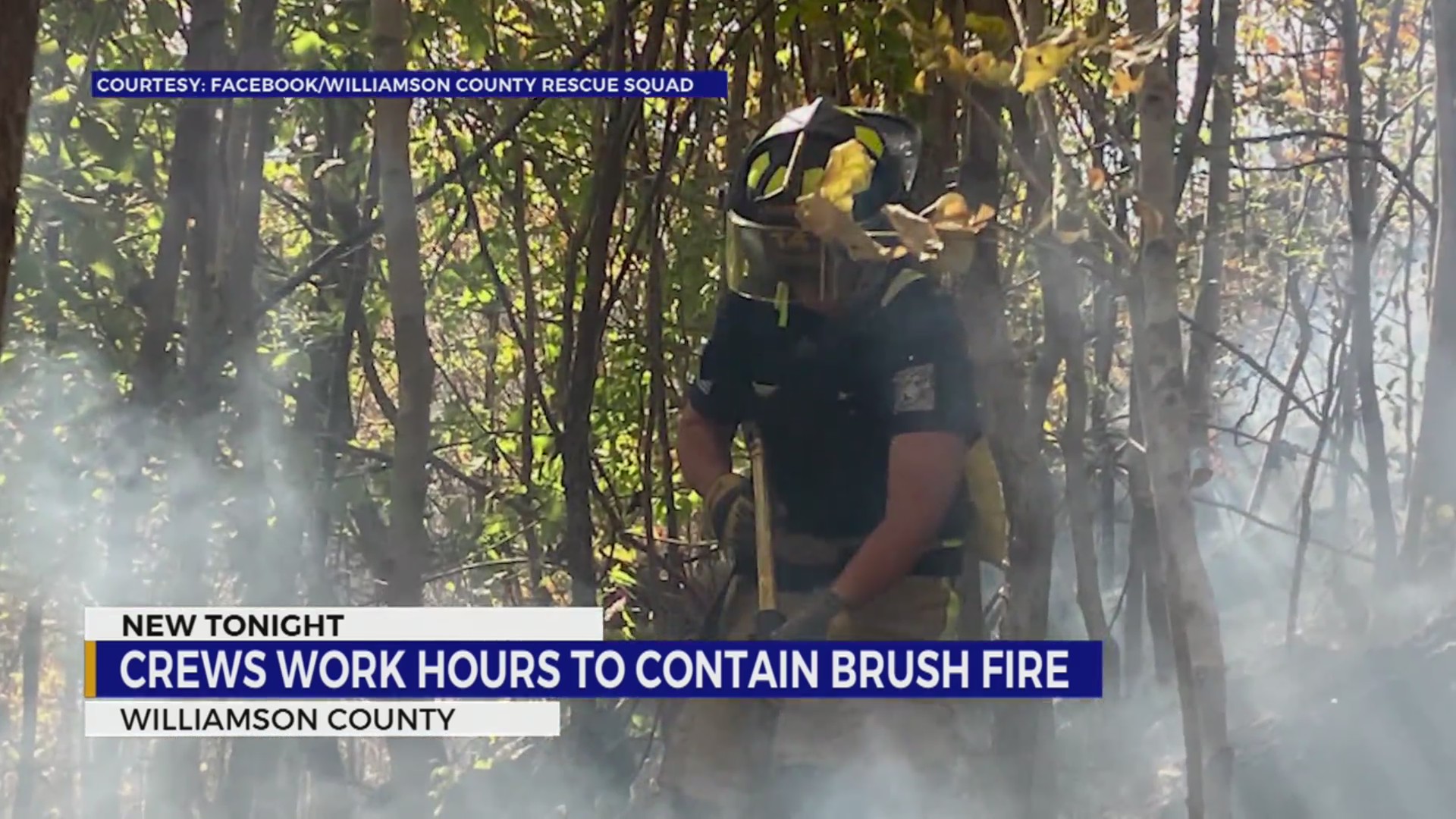 Williamson County crews spend hours fighting brush fire that reignited ...