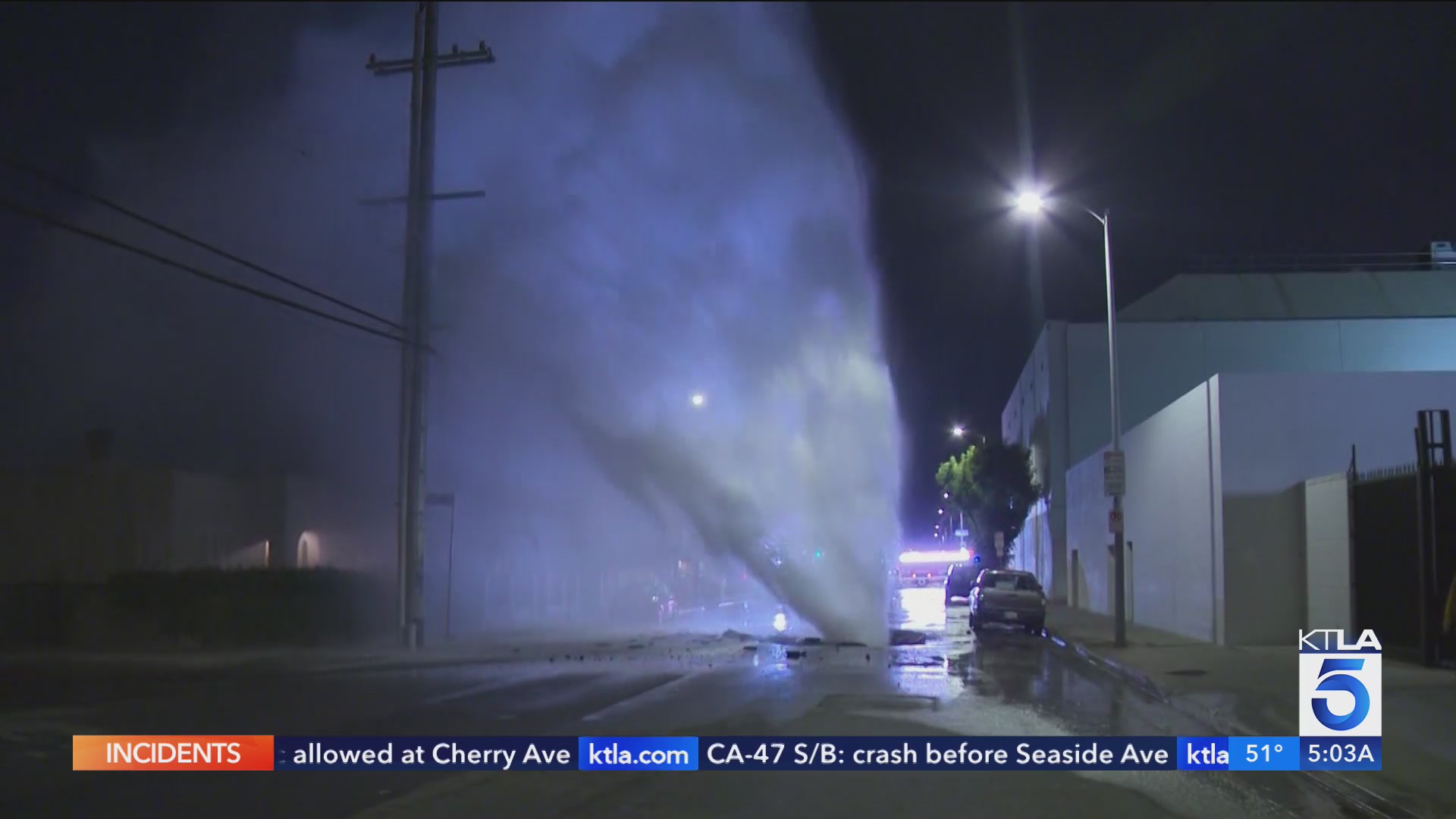 Several homes evacuated after massive water main break in Hollywood – KTLA
